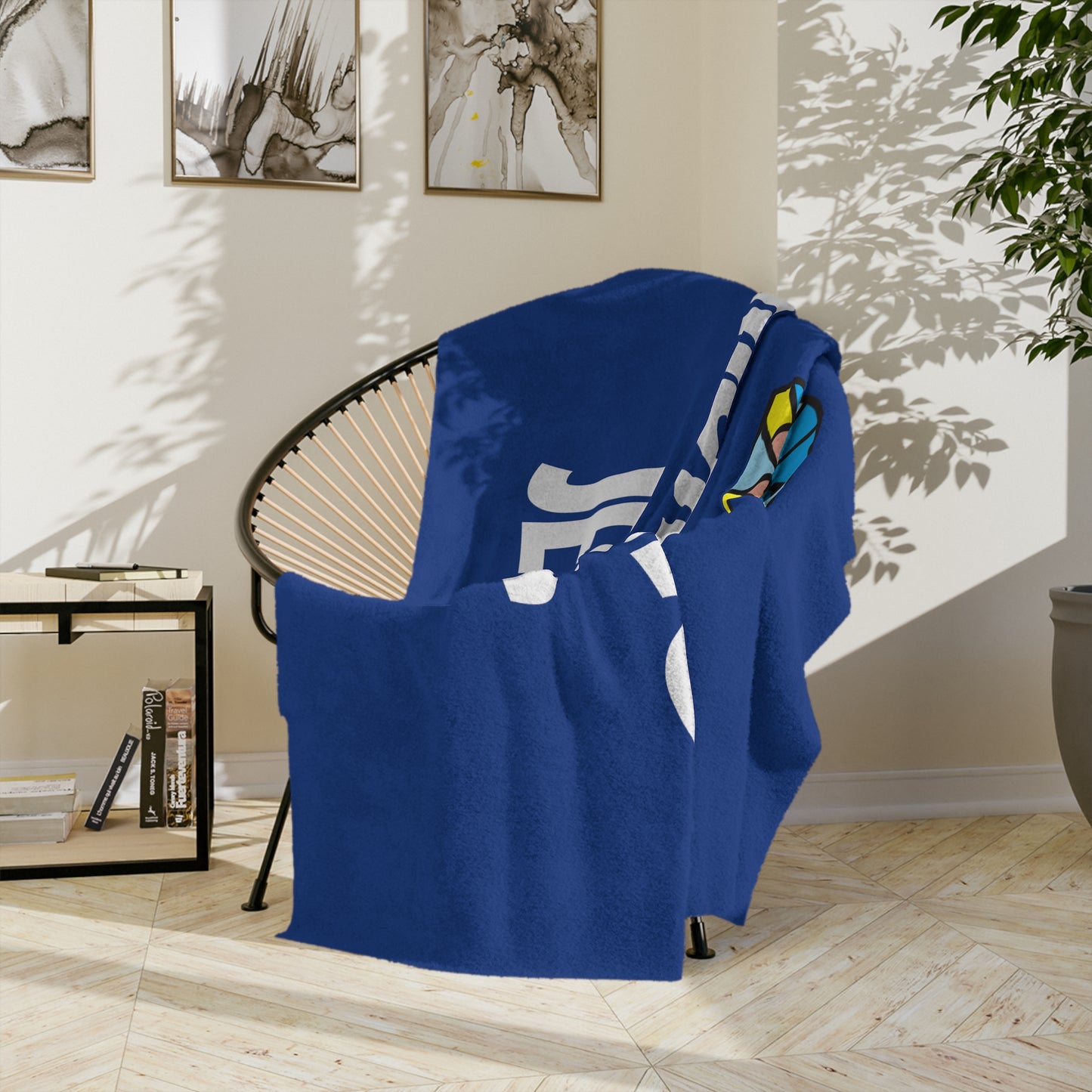 Velveteen Microfiber Blanket - DARK BLUE
