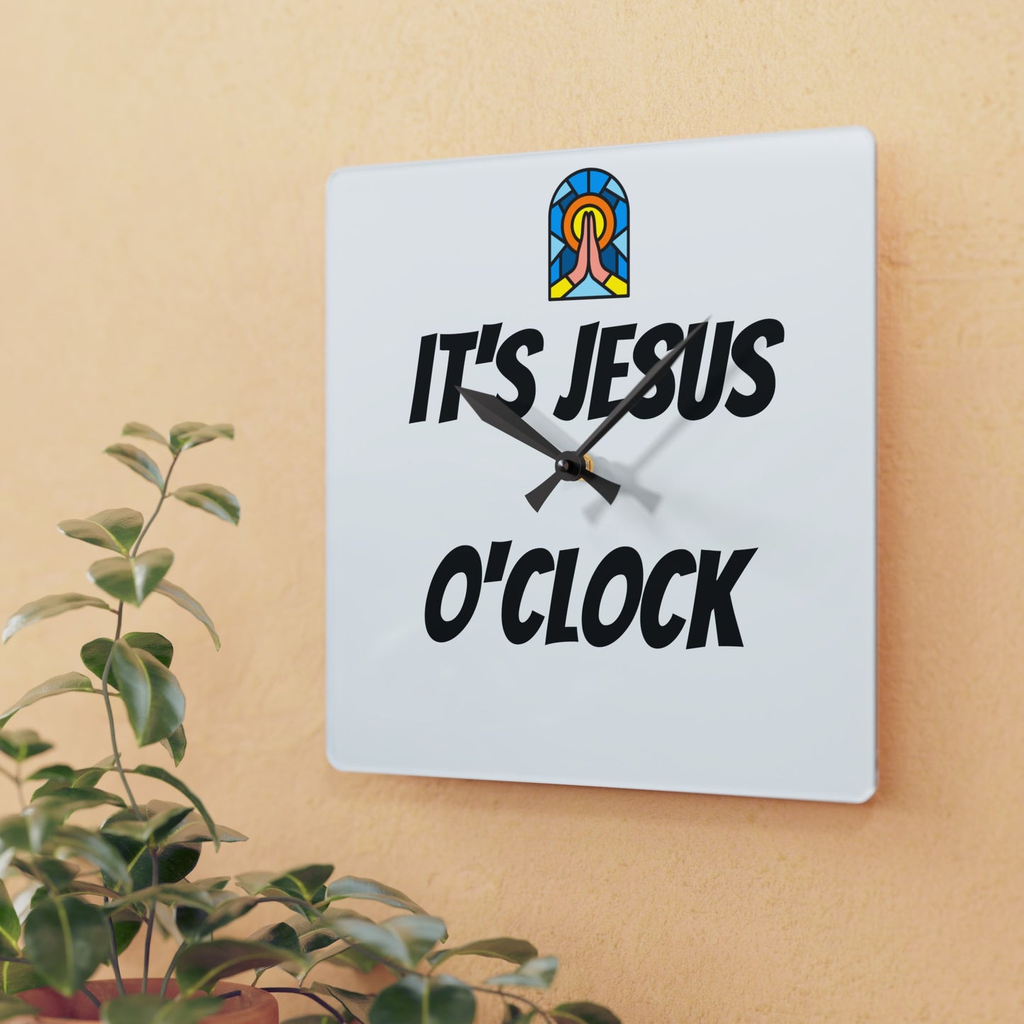Acrylic Wall Clock - WHITE