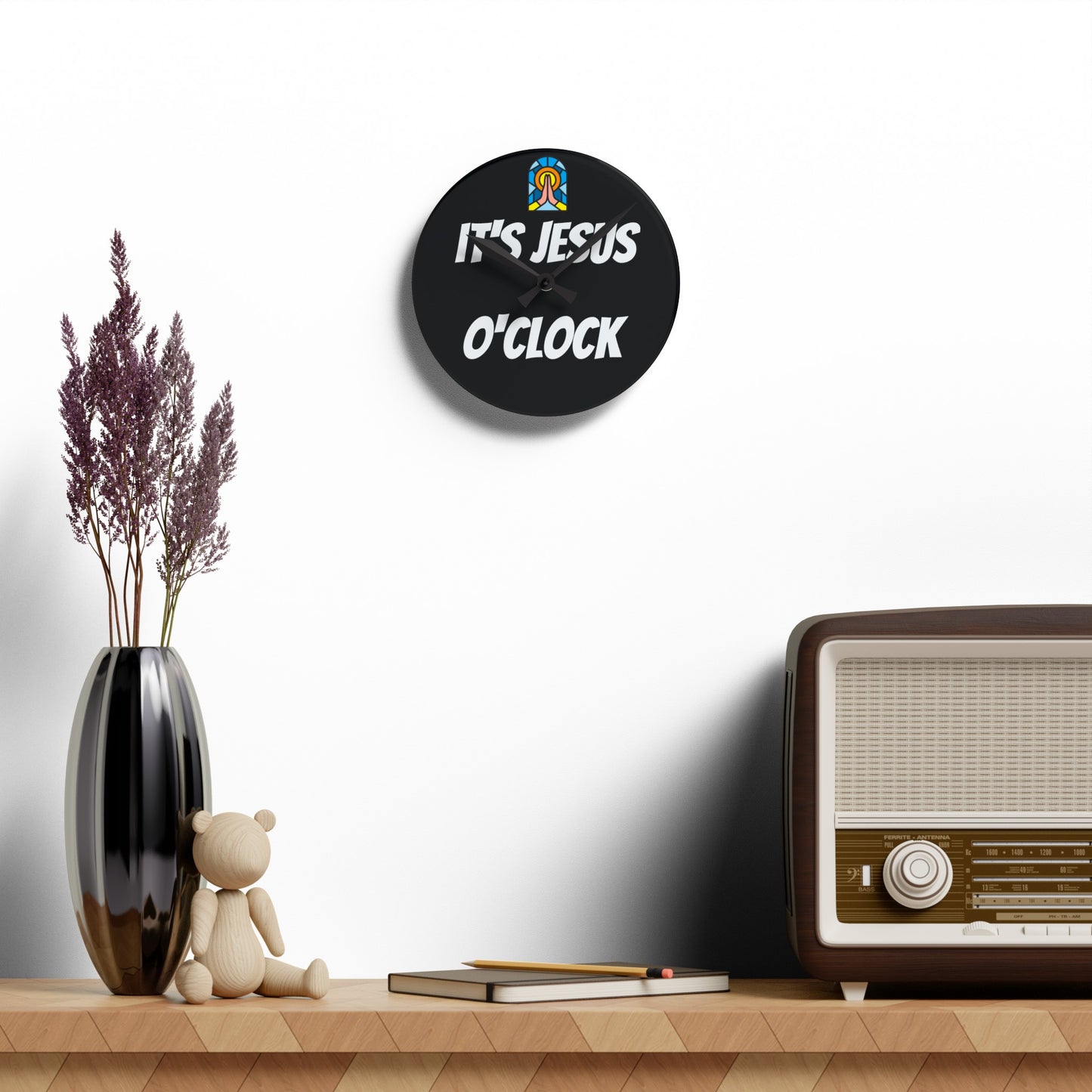Acrylic Wall Clock - BLACK