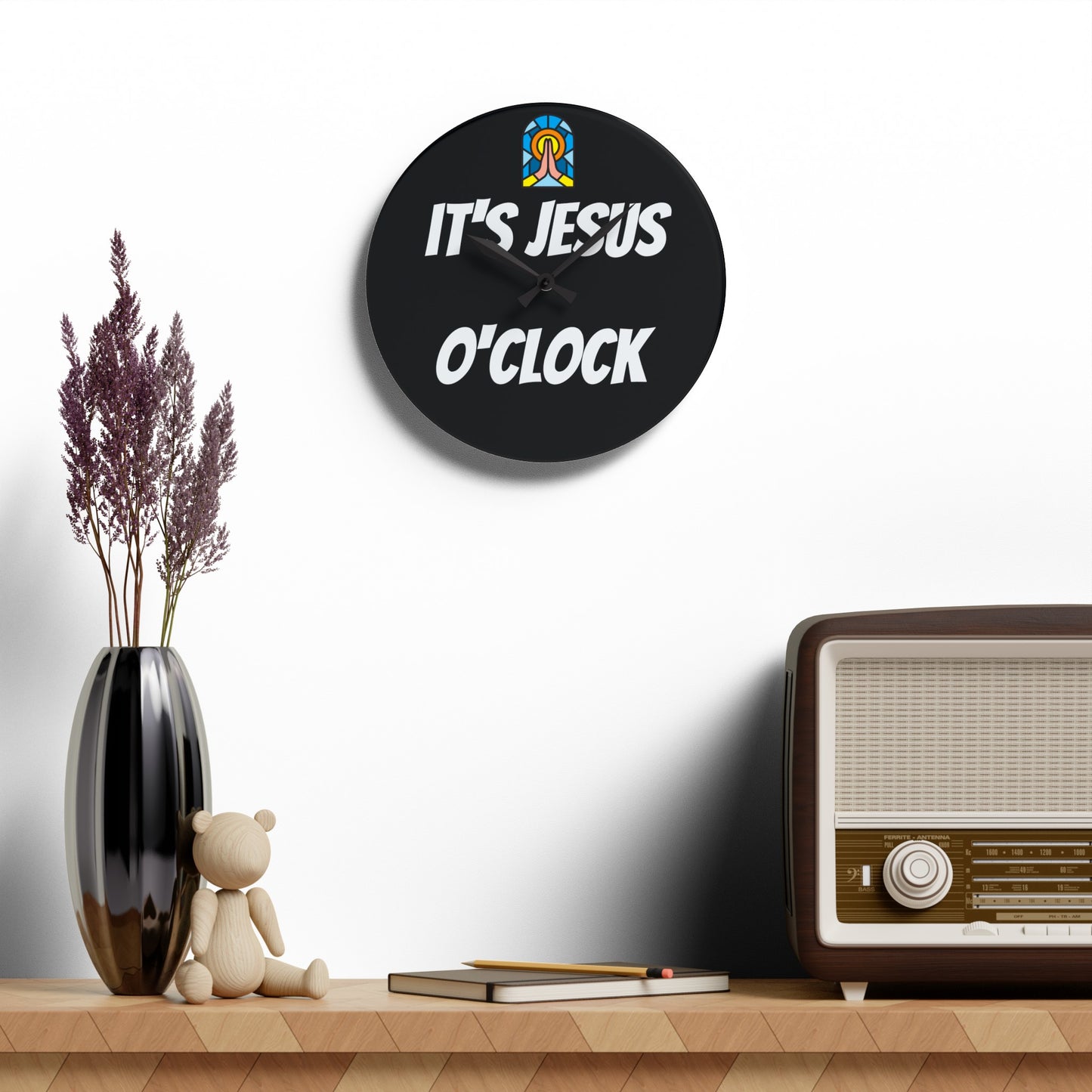 Acrylic Wall Clock - BLACK