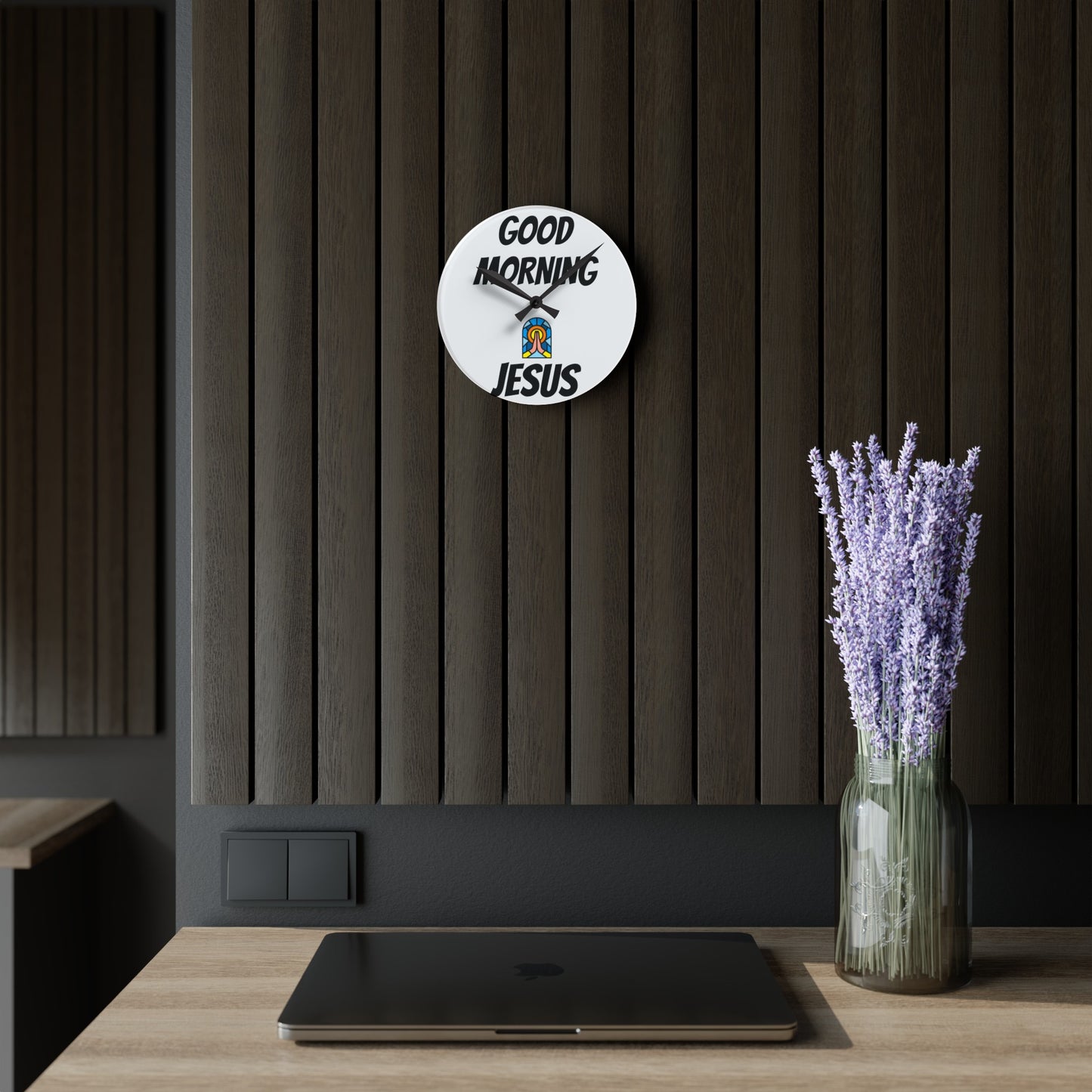 Acrylic Wall Clock - WHITE