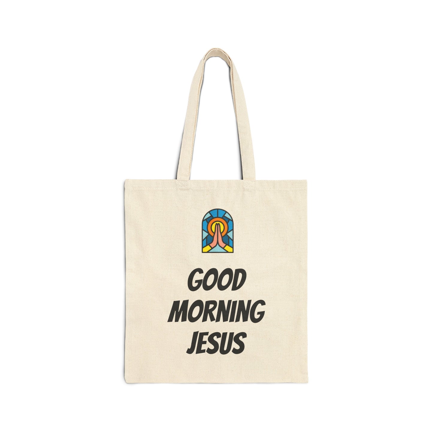 Cotton Canvas Tote Bag - GOOD MORNING JESUS
