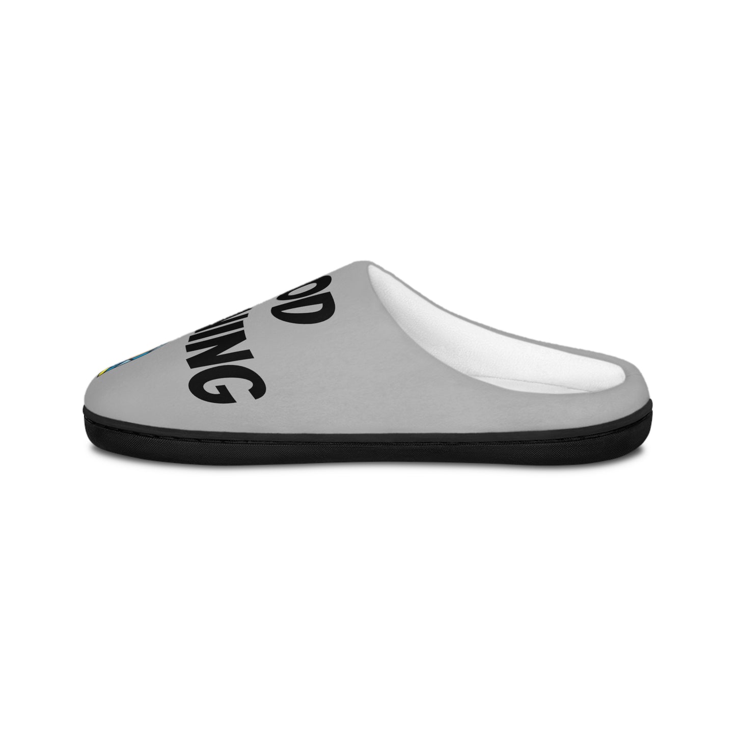 Men's Indoor Slippers - GOOD MORNING JESUS - GREY
