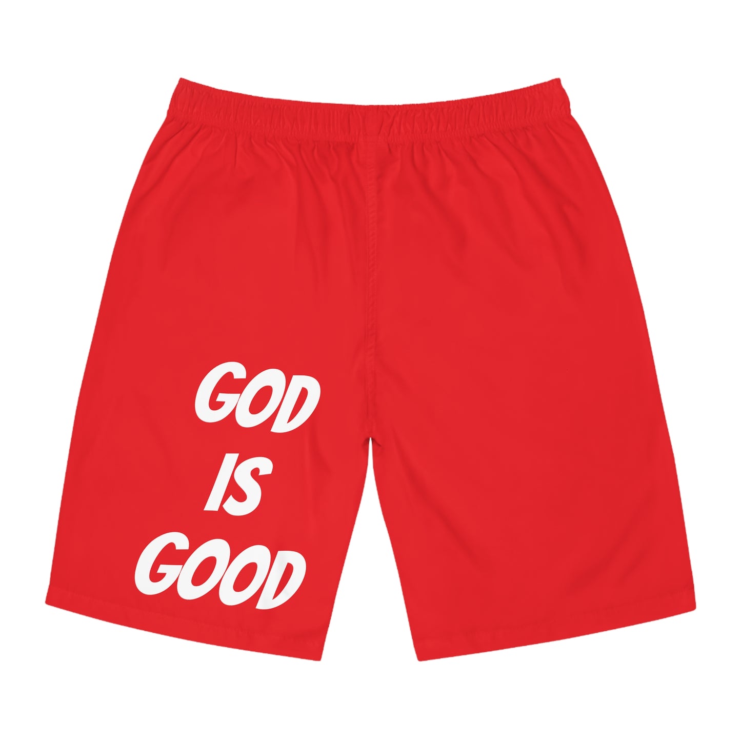 Men's Board Shorts (AOP) - GOOD MORNING JESUS - RED