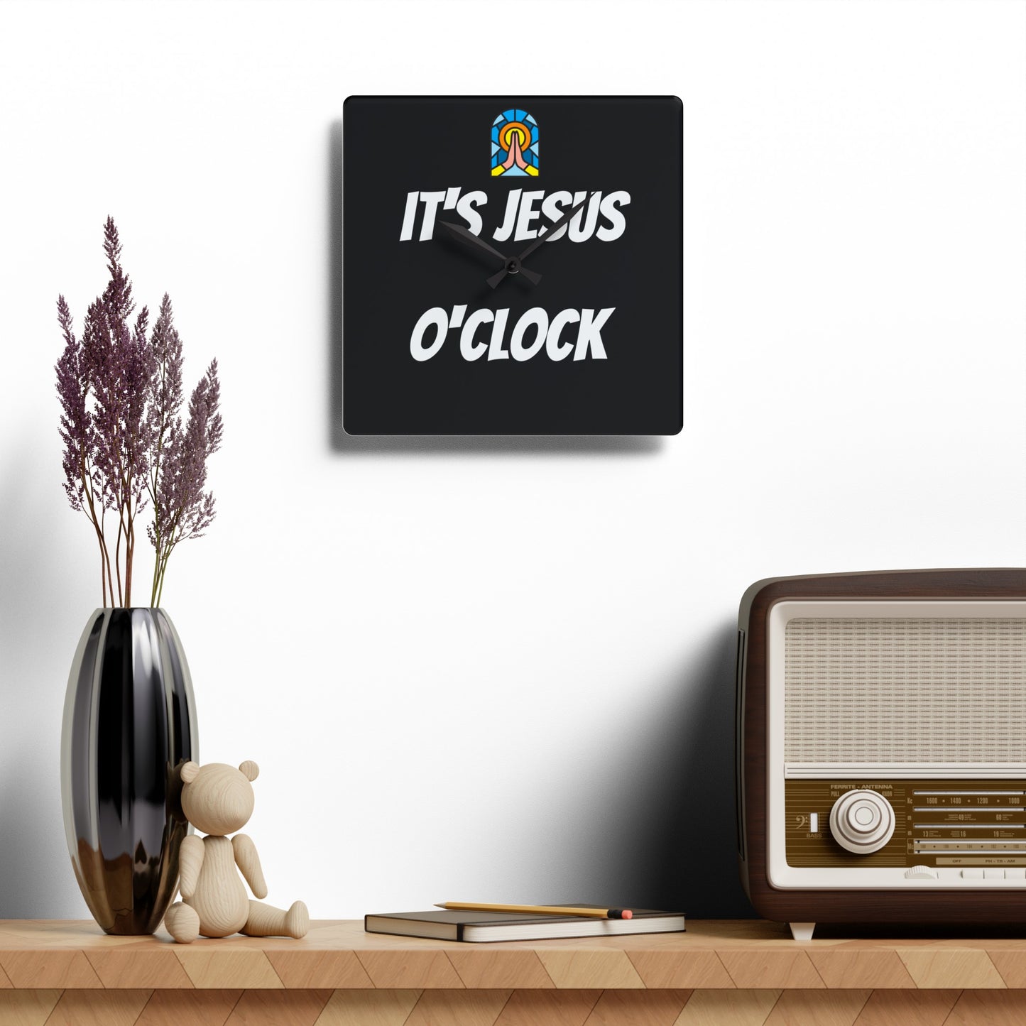 Acrylic Wall Clock - BLACK