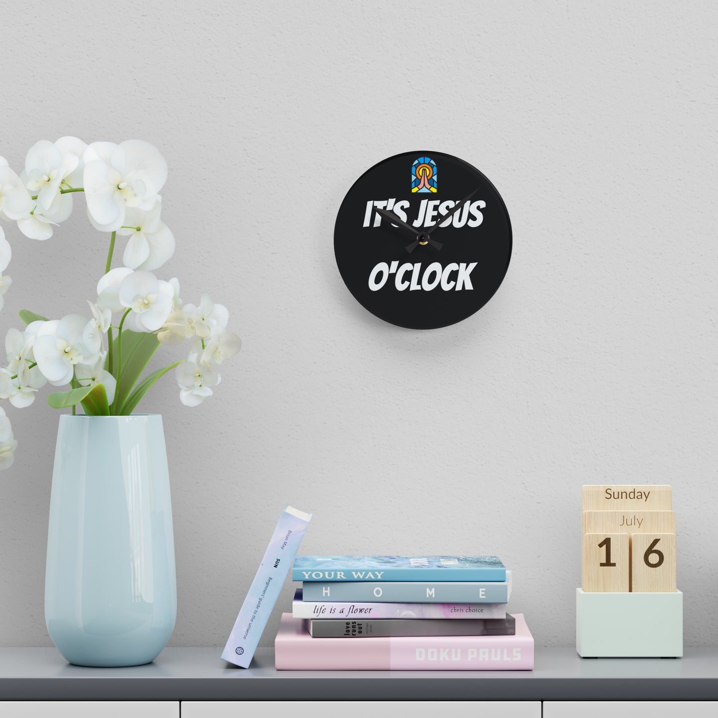 Acrylic Wall Clock - BLACK