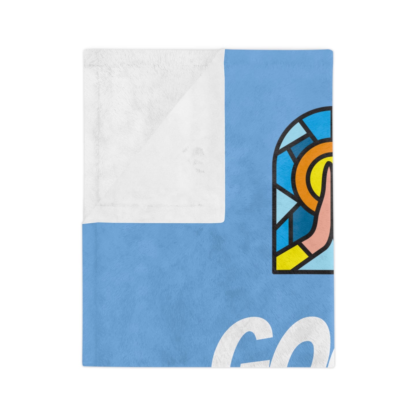 Velveteen Microfiber Blanket - BABY BLUE