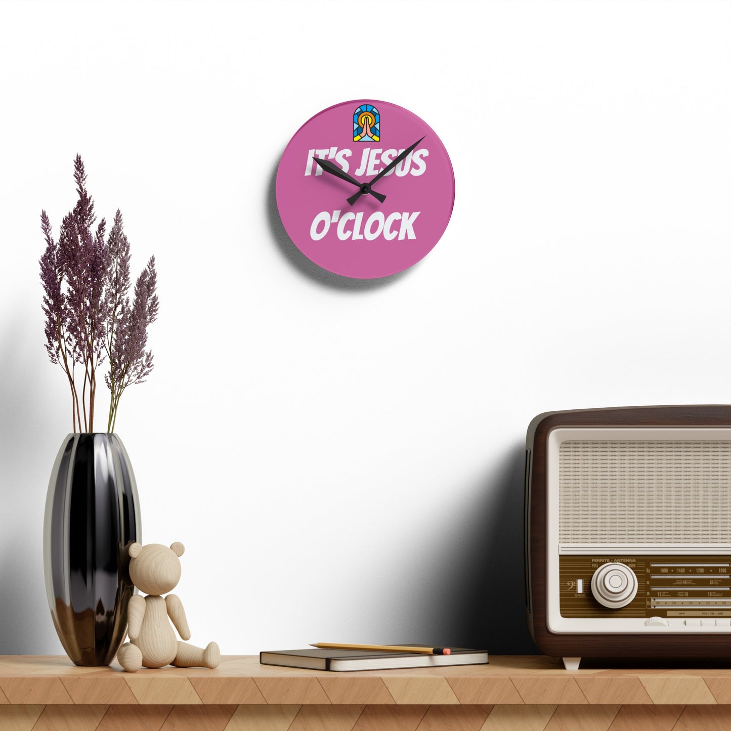 Acrylic Wall Clock - PINK