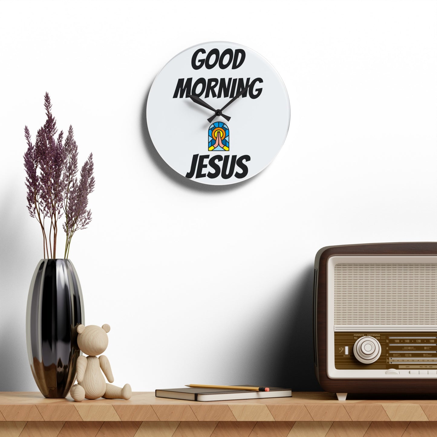 Acrylic Wall Clock - WHITE