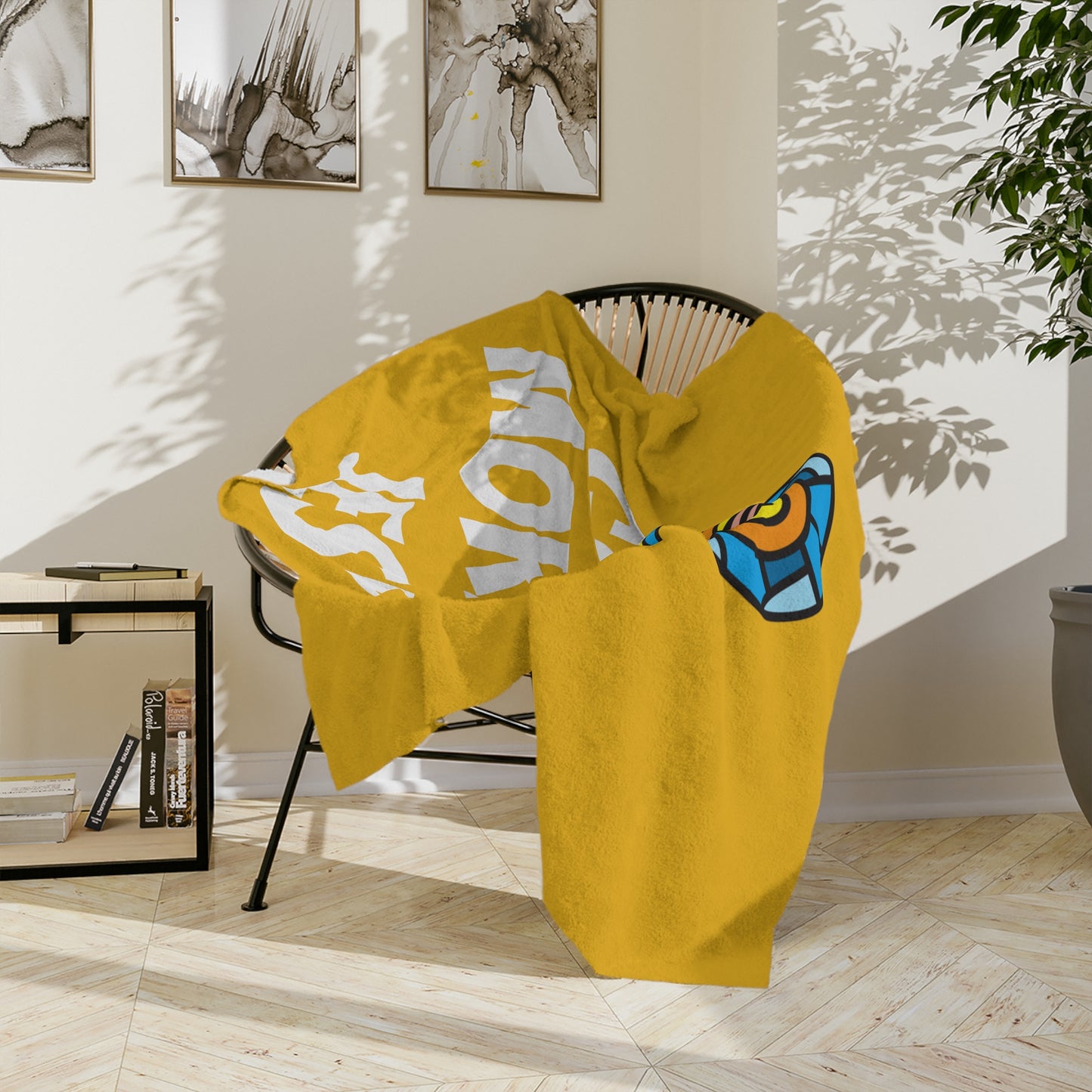 Velveteen Microfiber Blanket - YELLOW