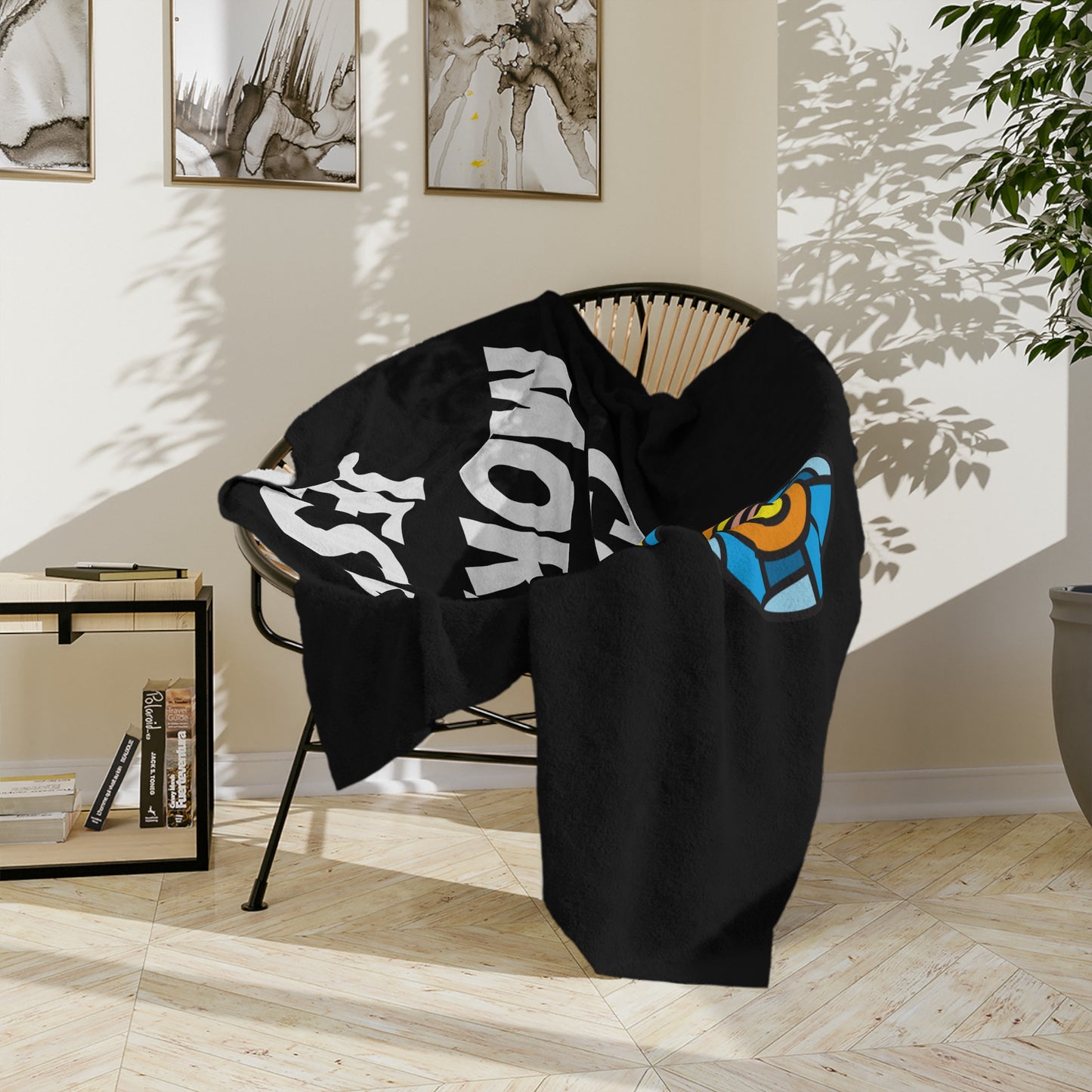 Velveteen Microfiber Blanket - BLACK