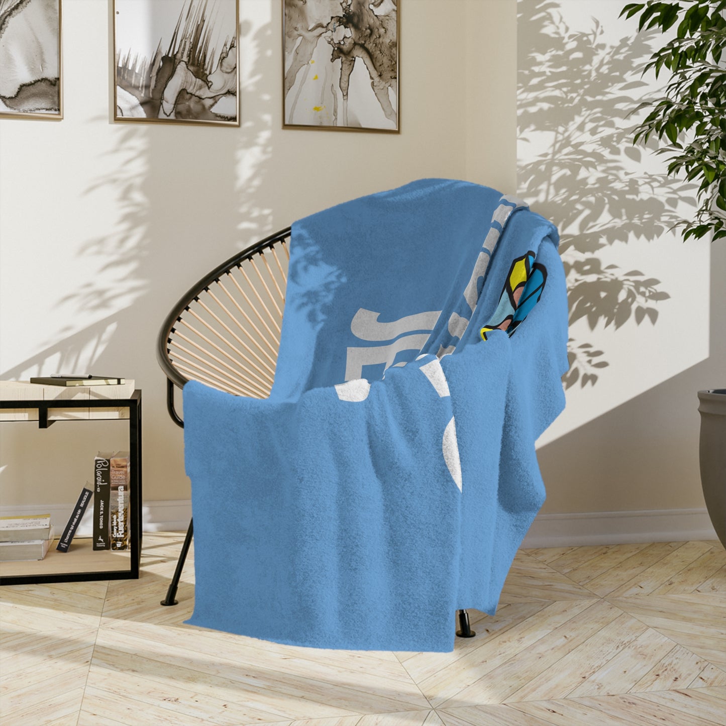 Velveteen Microfiber Blanket - BABY BLUE