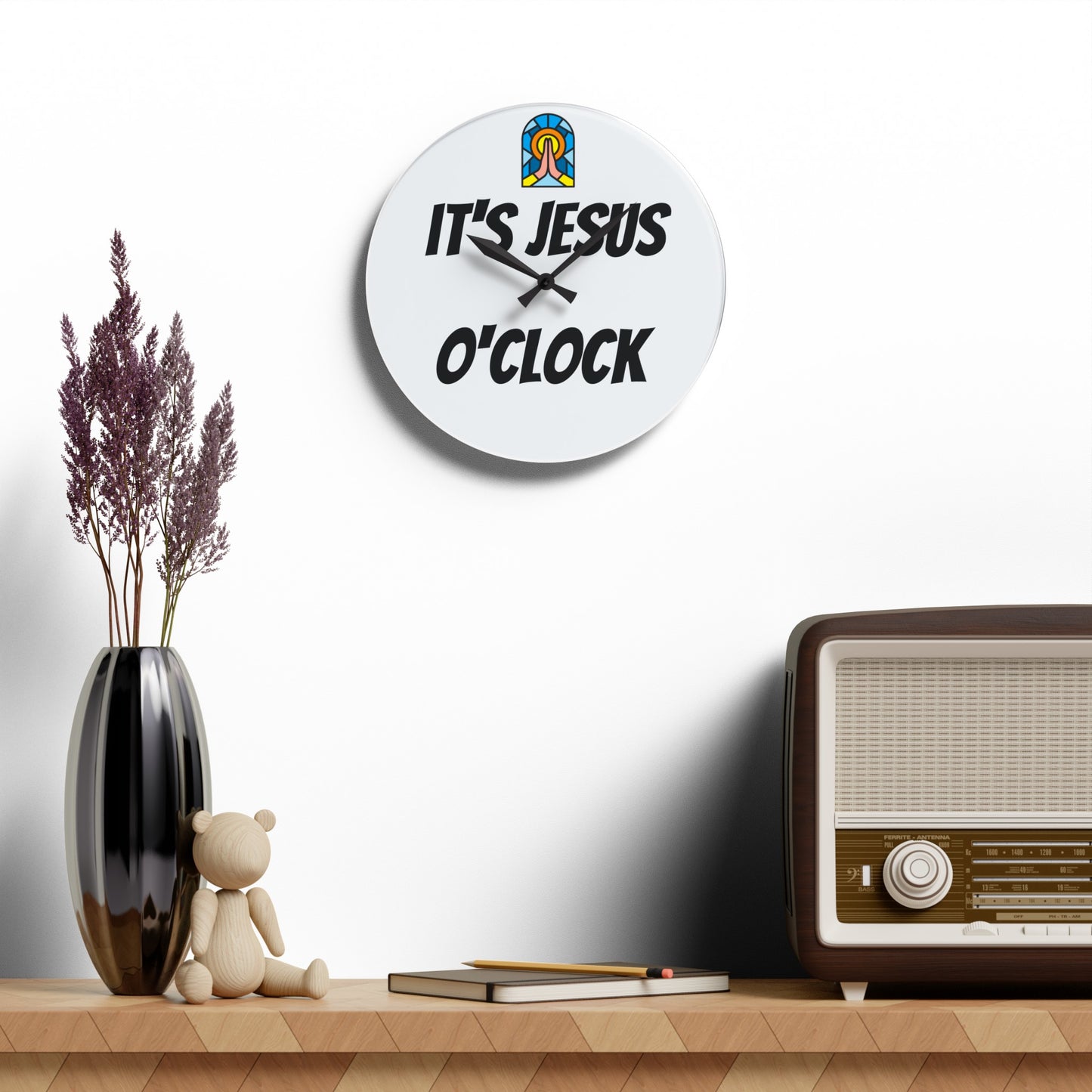 Acrylic Wall Clock - WHITE