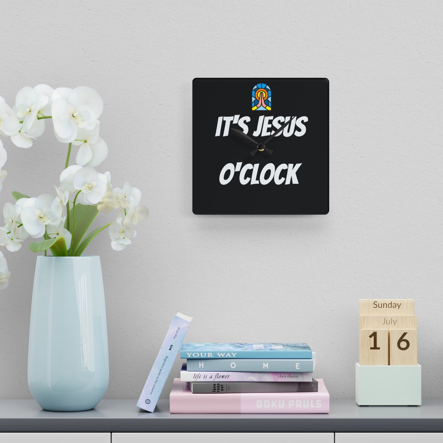 Acrylic Wall Clock - BLACK