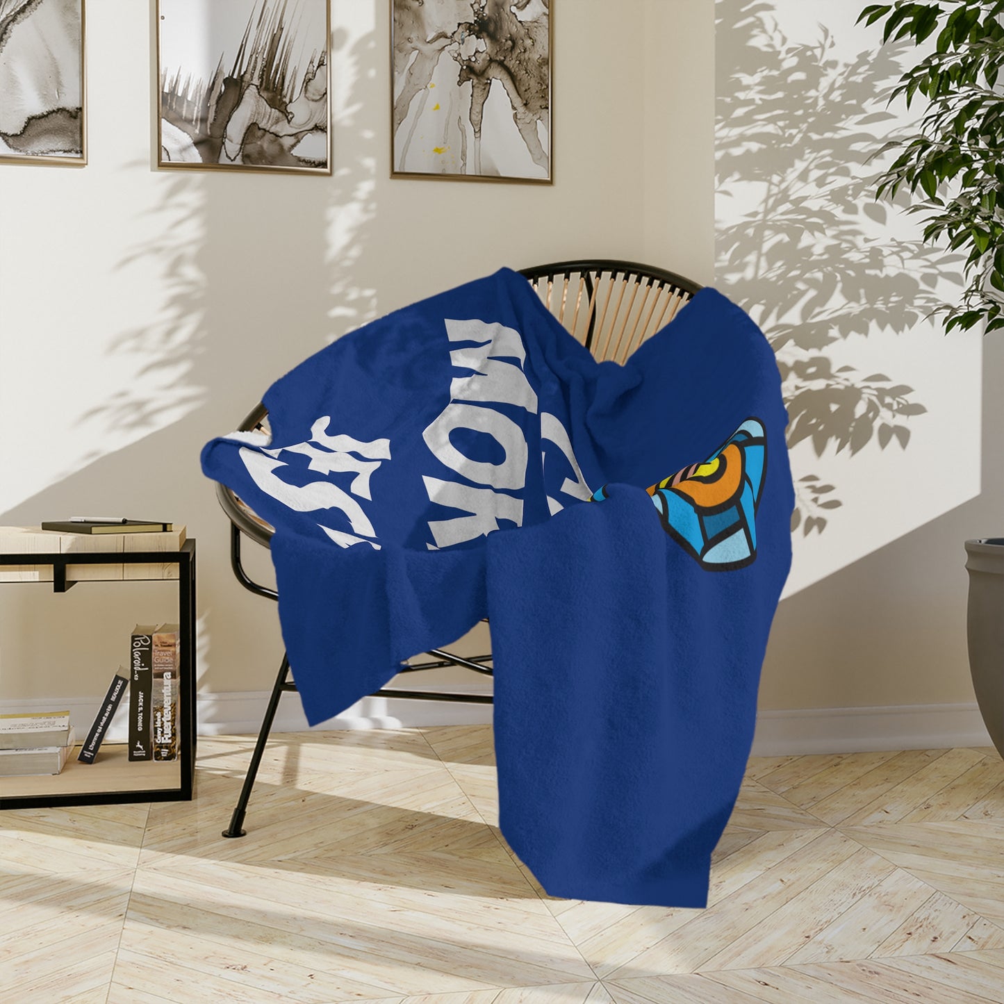 Velveteen Microfiber Blanket - DARK BLUE