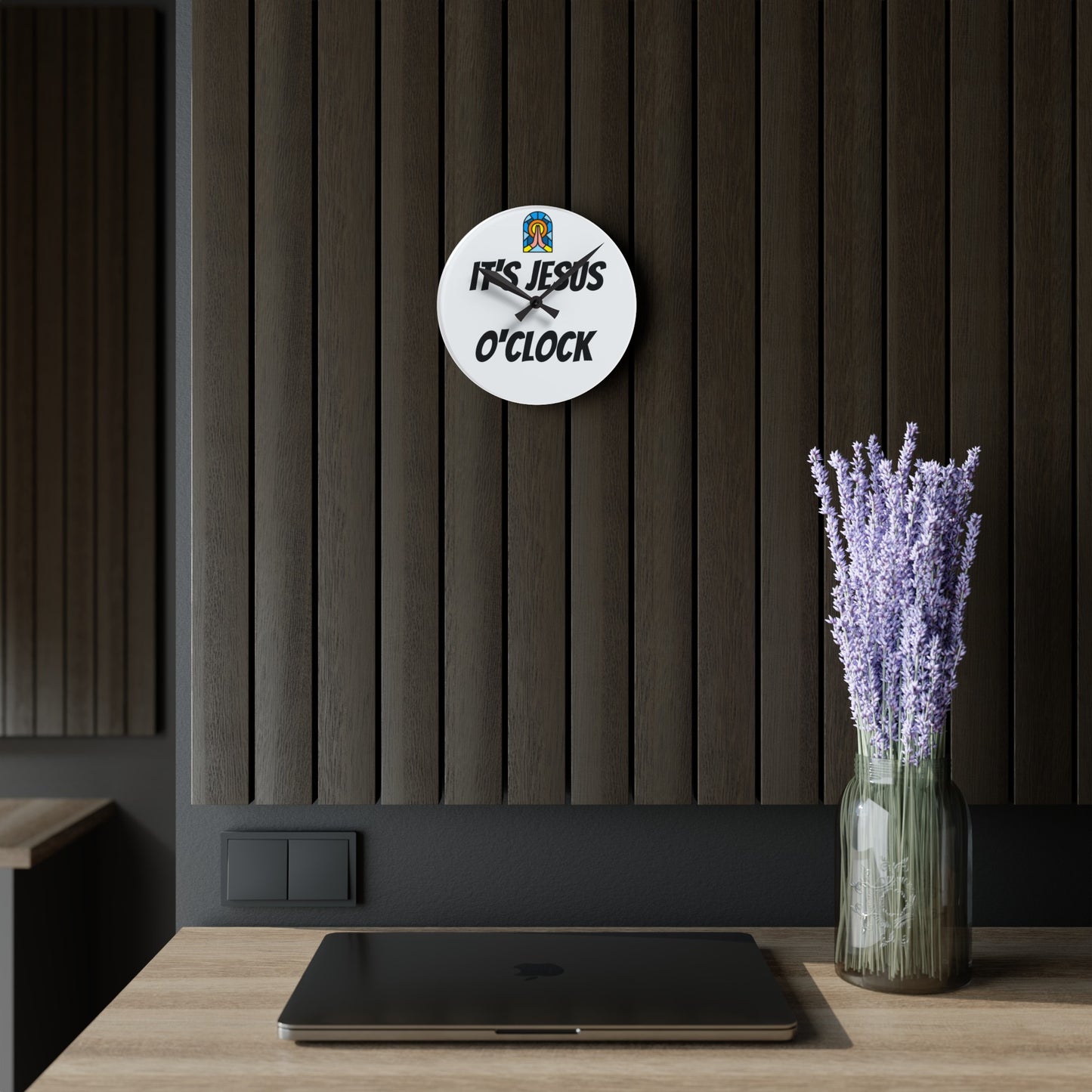 Acrylic Wall Clock - WHITE