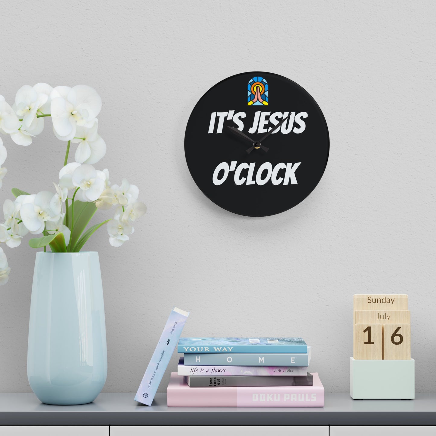 Acrylic Wall Clock - BLACK