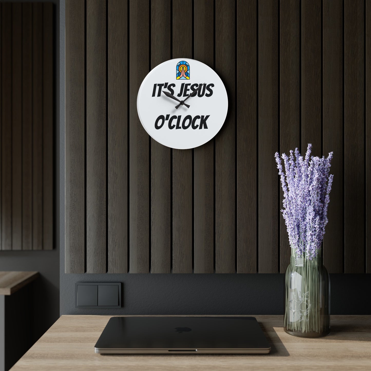 Acrylic Wall Clock - WHITE