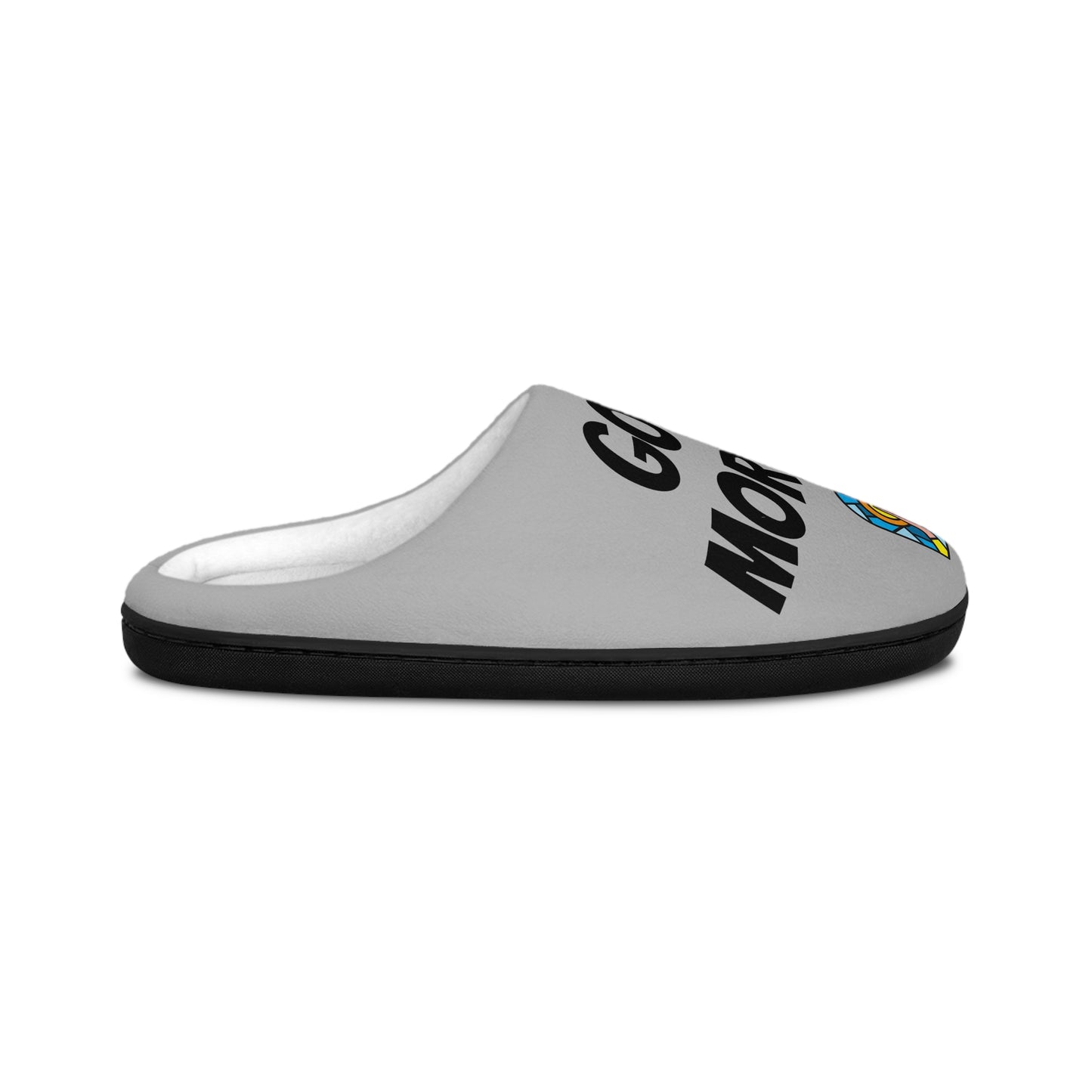 Men's Indoor Slippers - GOOD MORNING JESUS - GREY