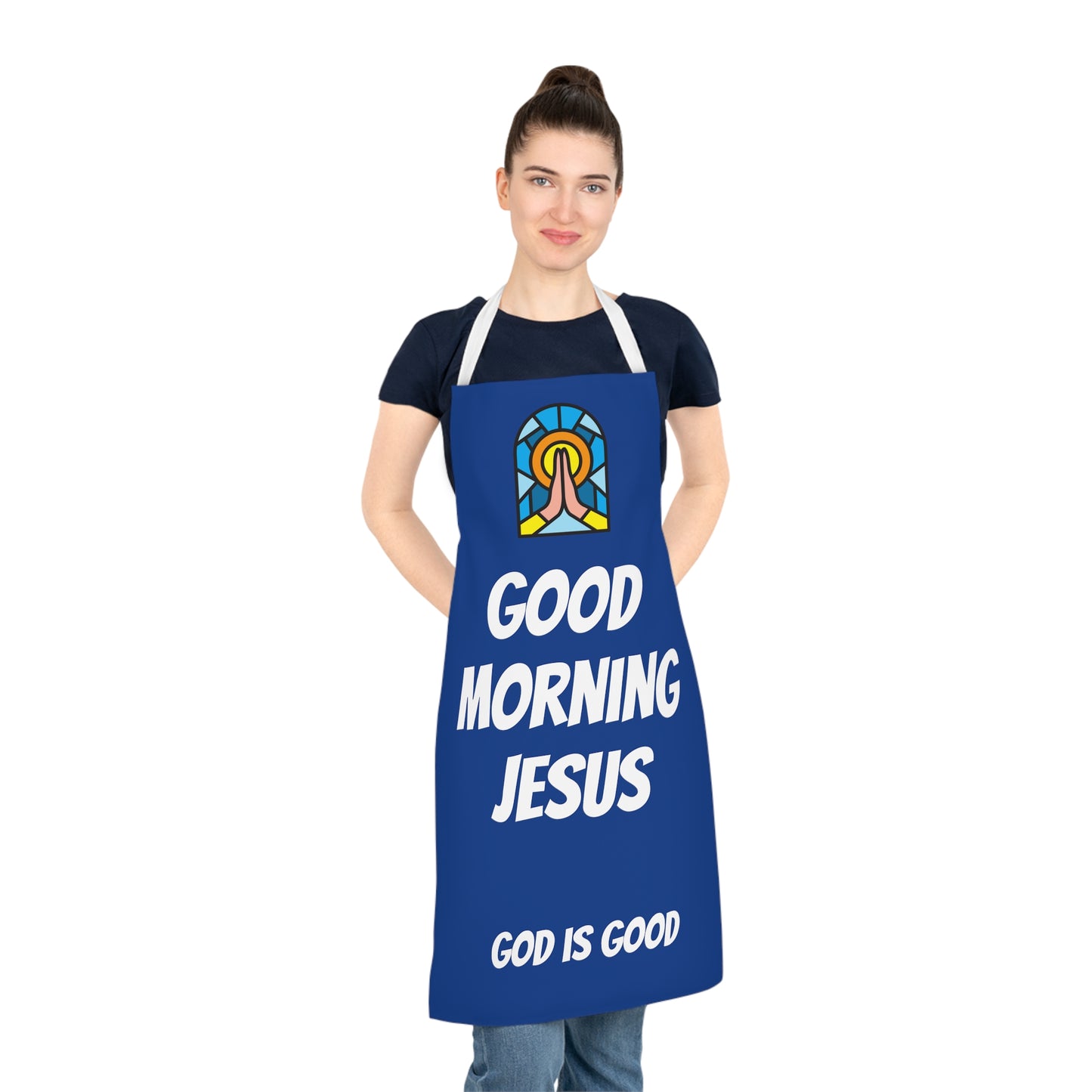 Adult Apron (AOP) - DARK BLUE