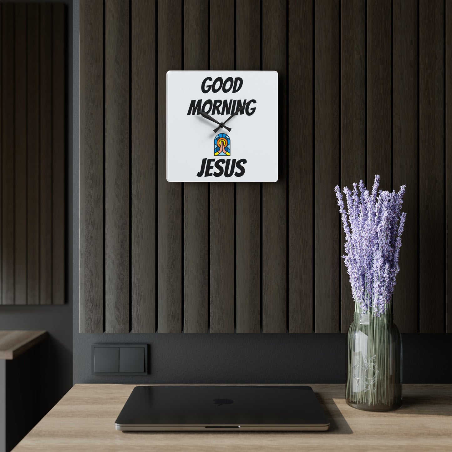 Acrylic Wall Clock - WHITE