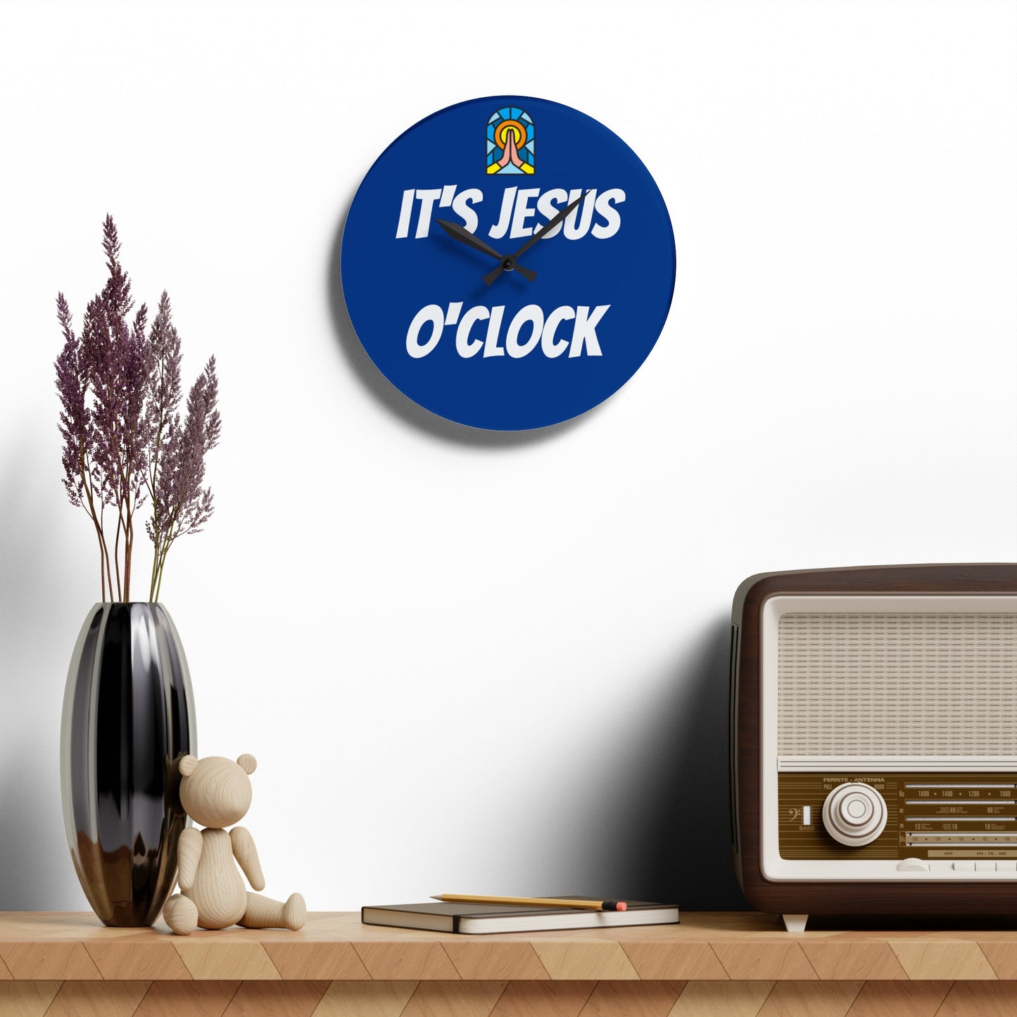 Acrylic Wall Clock - DARK BLUE