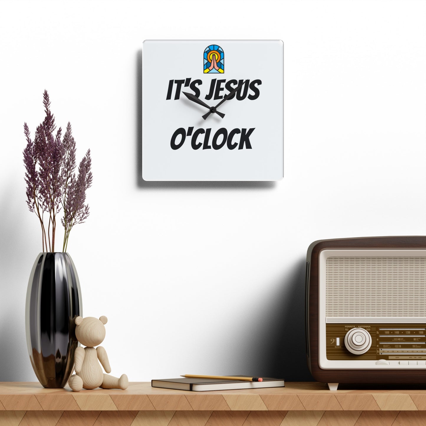 Acrylic Wall Clock - WHITE
