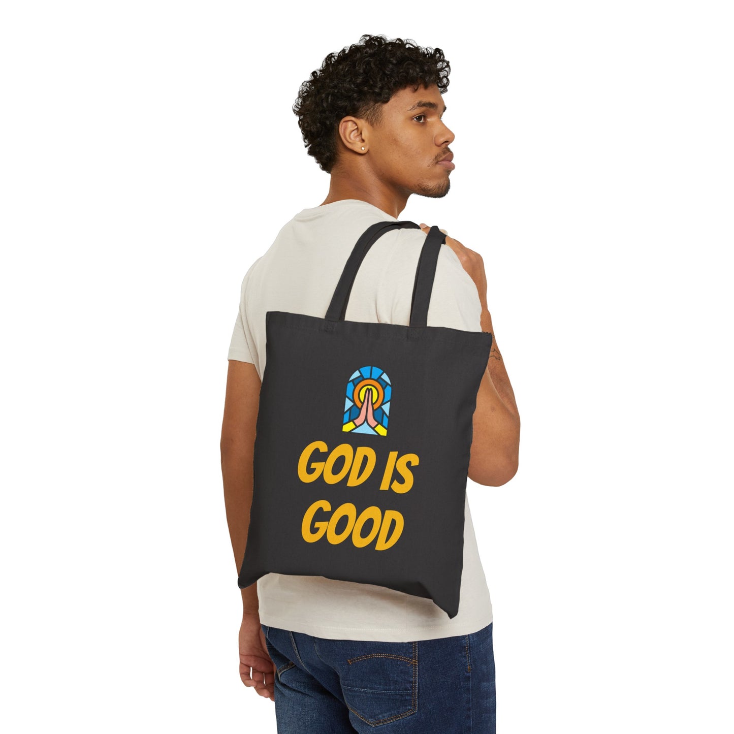 Cotton Canvas Tote Bag - GOOD MORNING JESUS