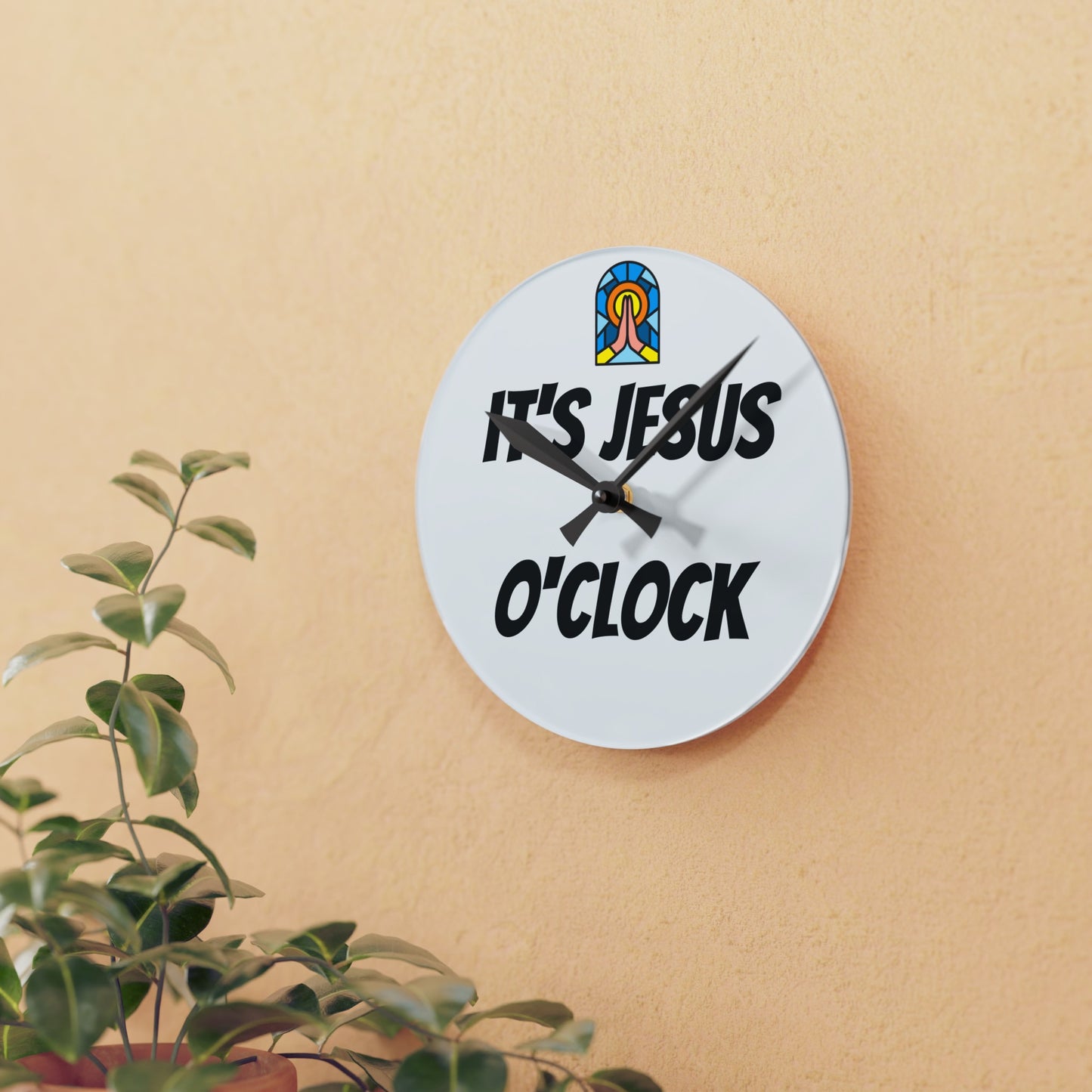 Acrylic Wall Clock - WHITE