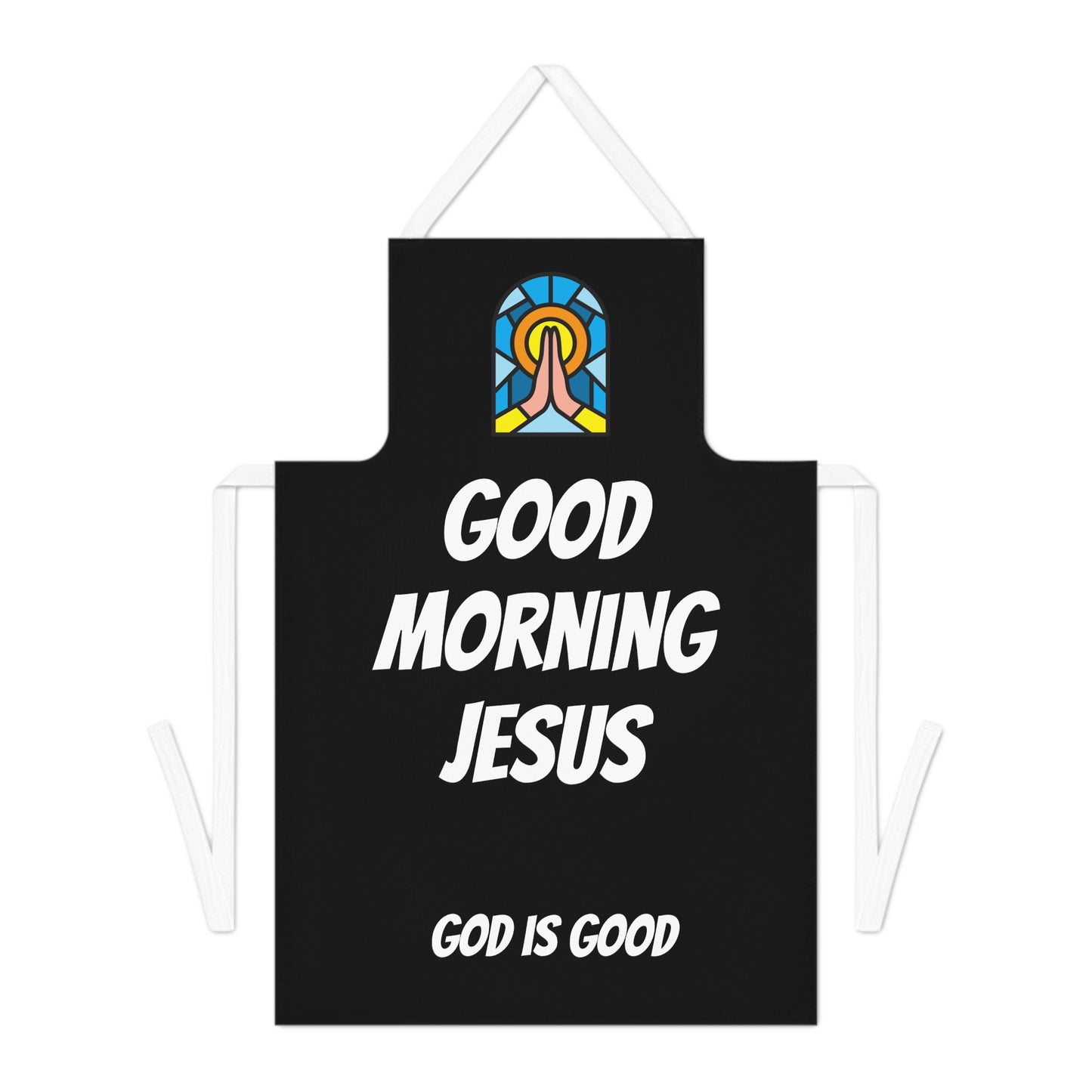Adult Apron (AOP) - BLACK