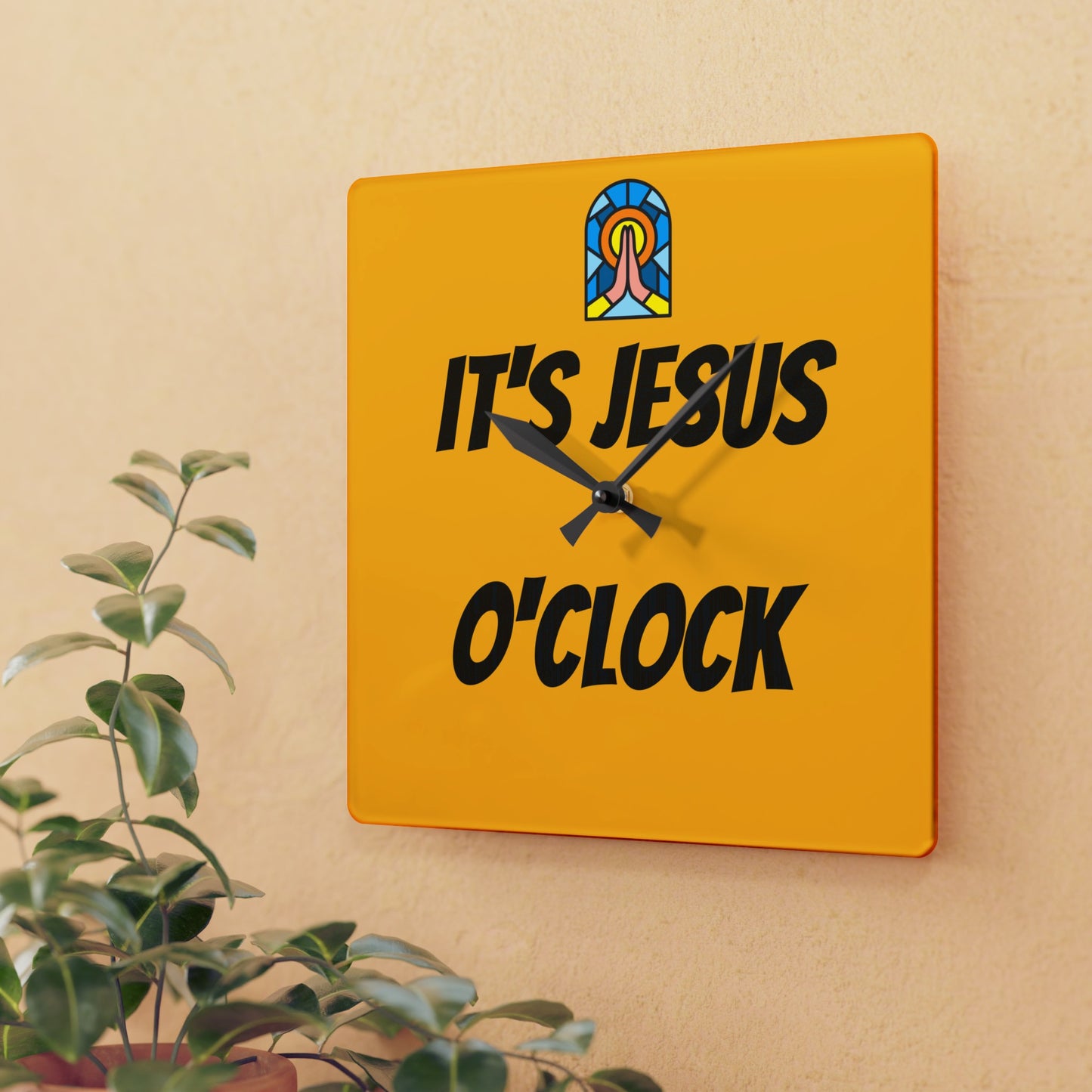 Acrylic Wall Clock - YELLOW