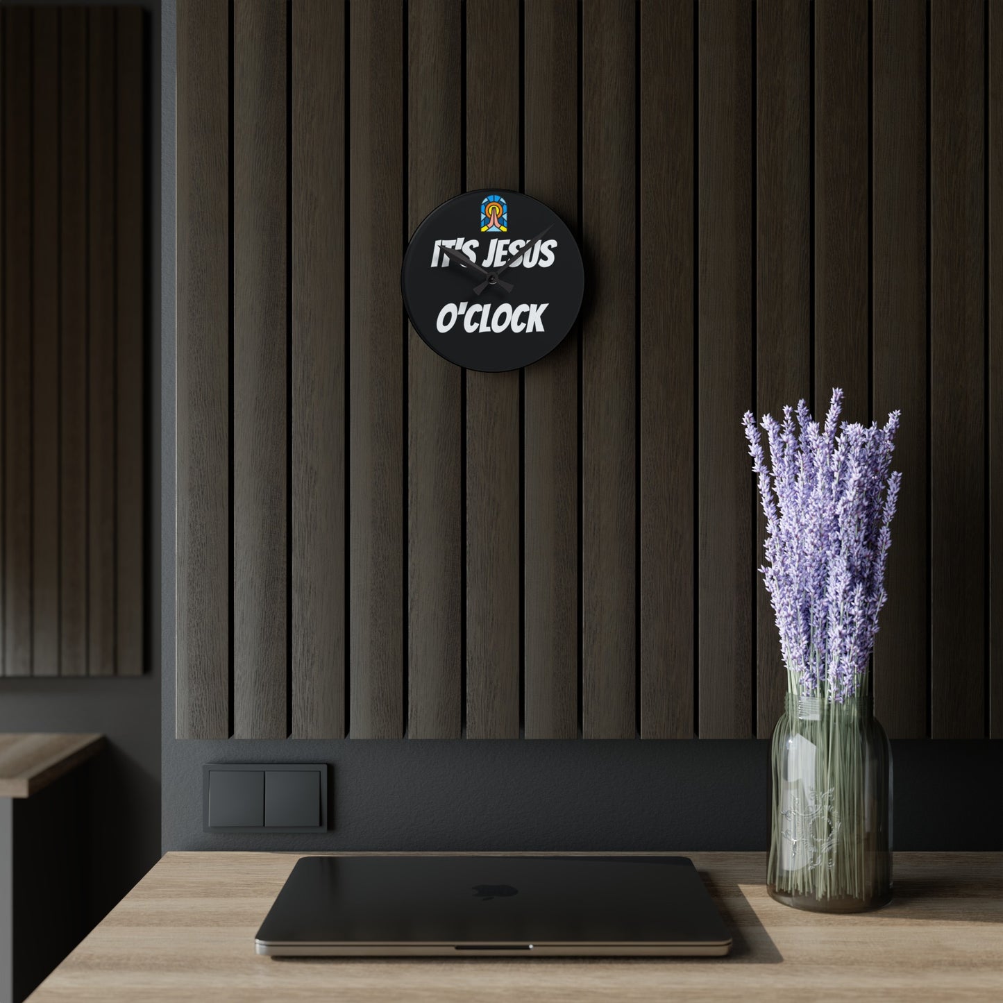 Acrylic Wall Clock - BLACK