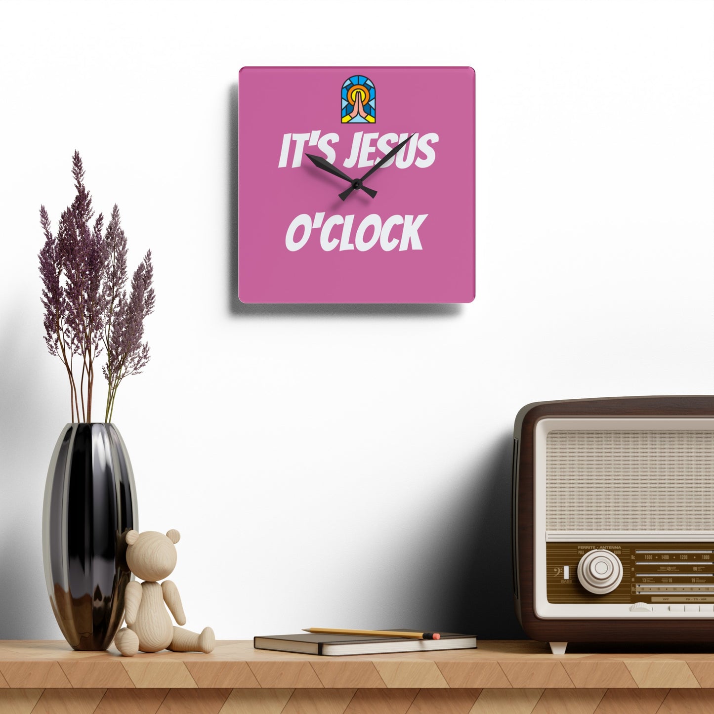 Acrylic Wall Clock - PINK