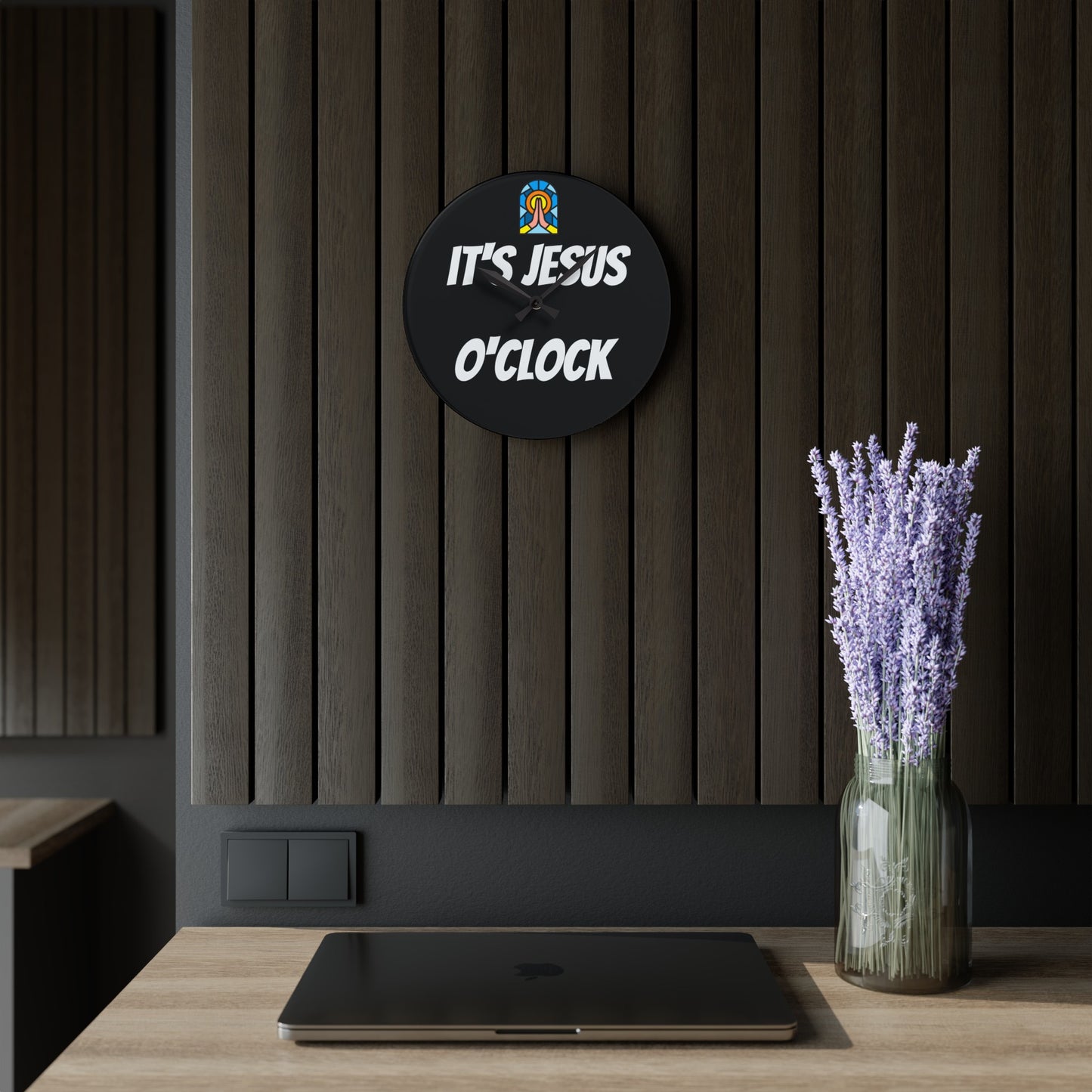 Acrylic Wall Clock - BLACK