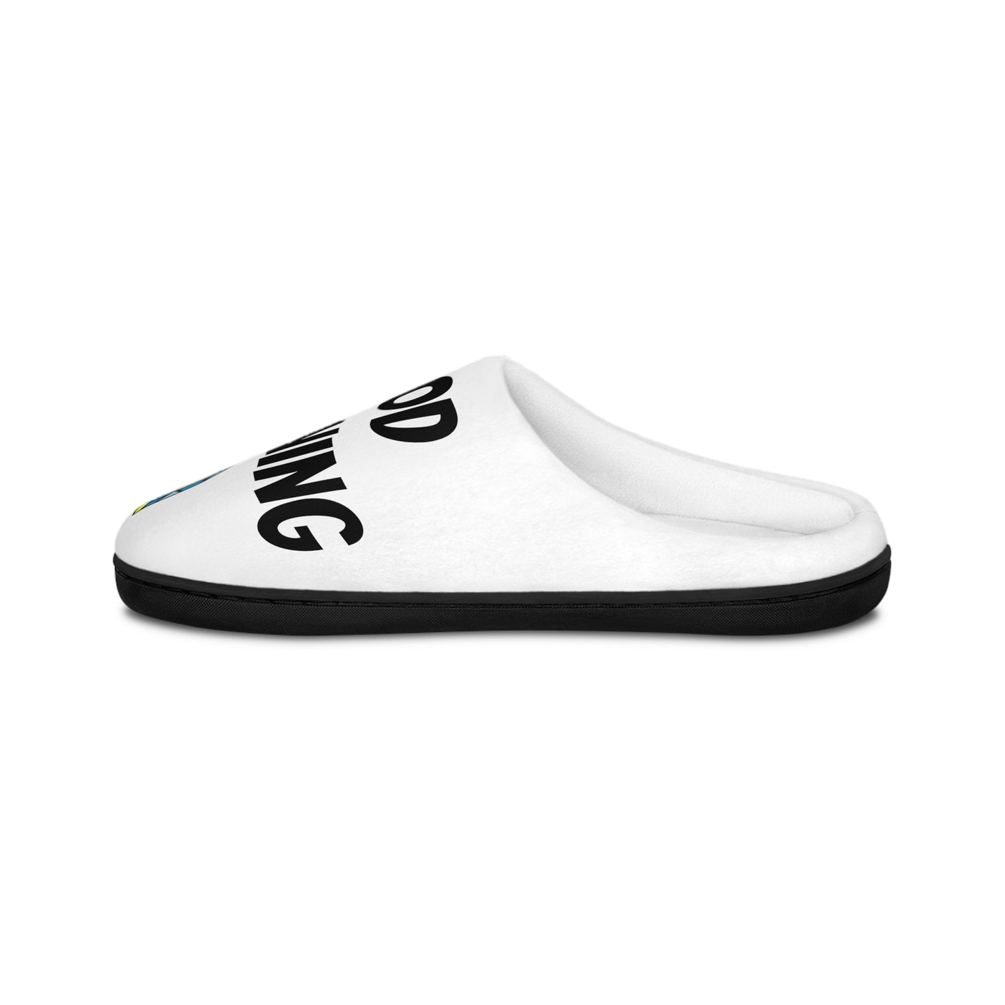 Men's Indoor Slippers - GOOD MORNING JESUS - WHITE