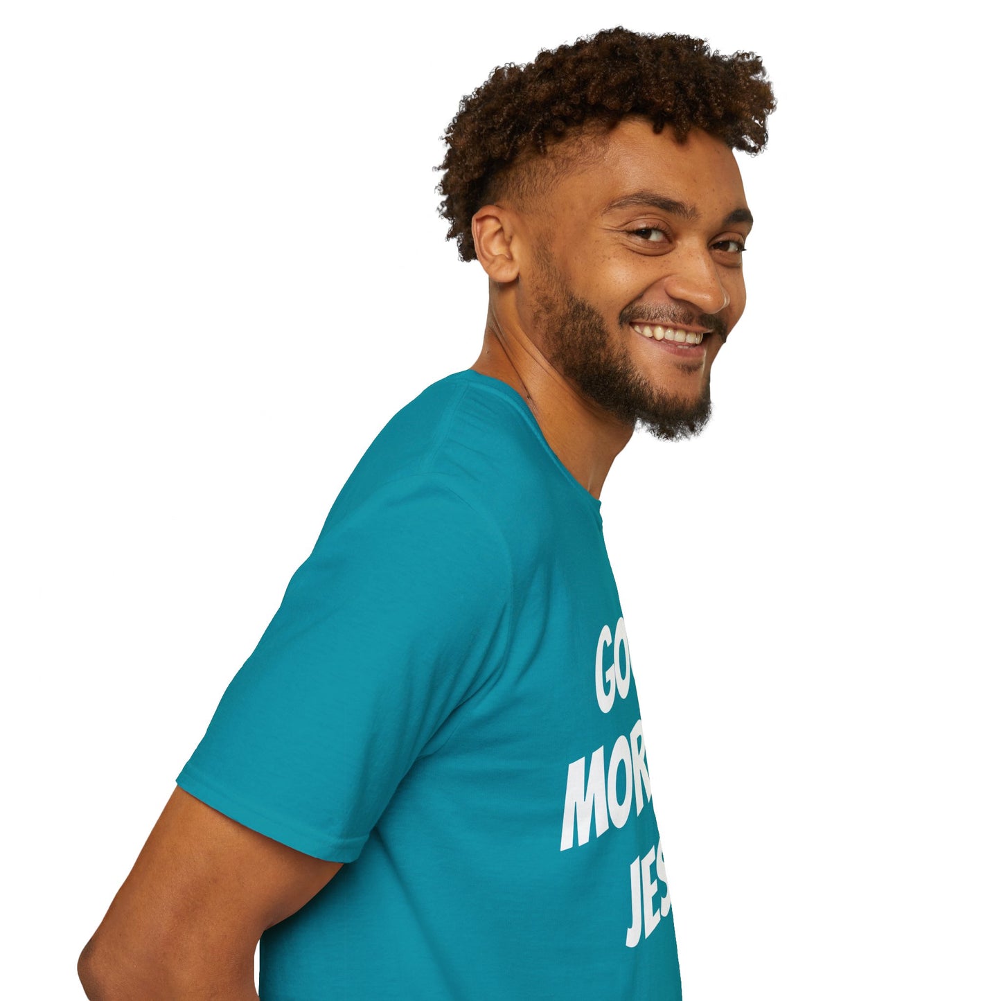 Unisex Softstyle T-Shirt - Black Writing - GOOD MORNING JESUS