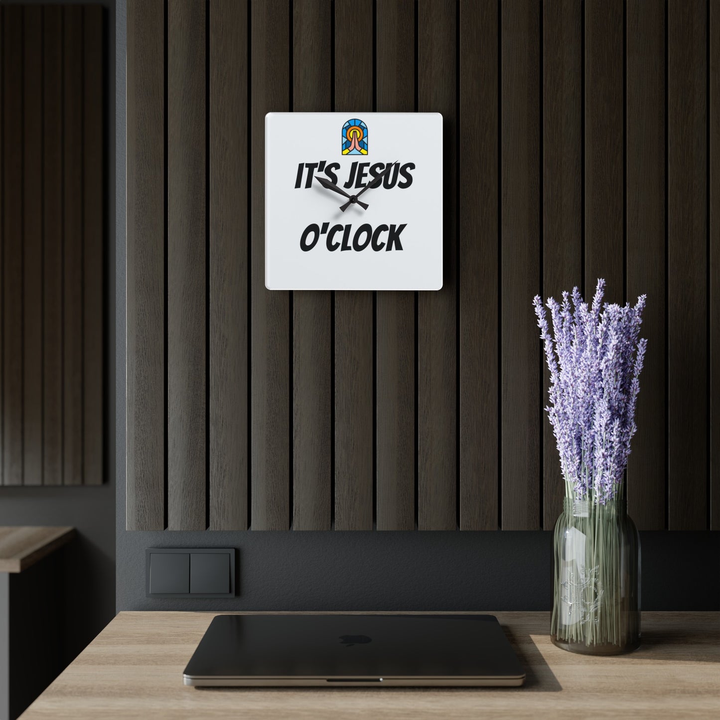 Acrylic Wall Clock - WHITE