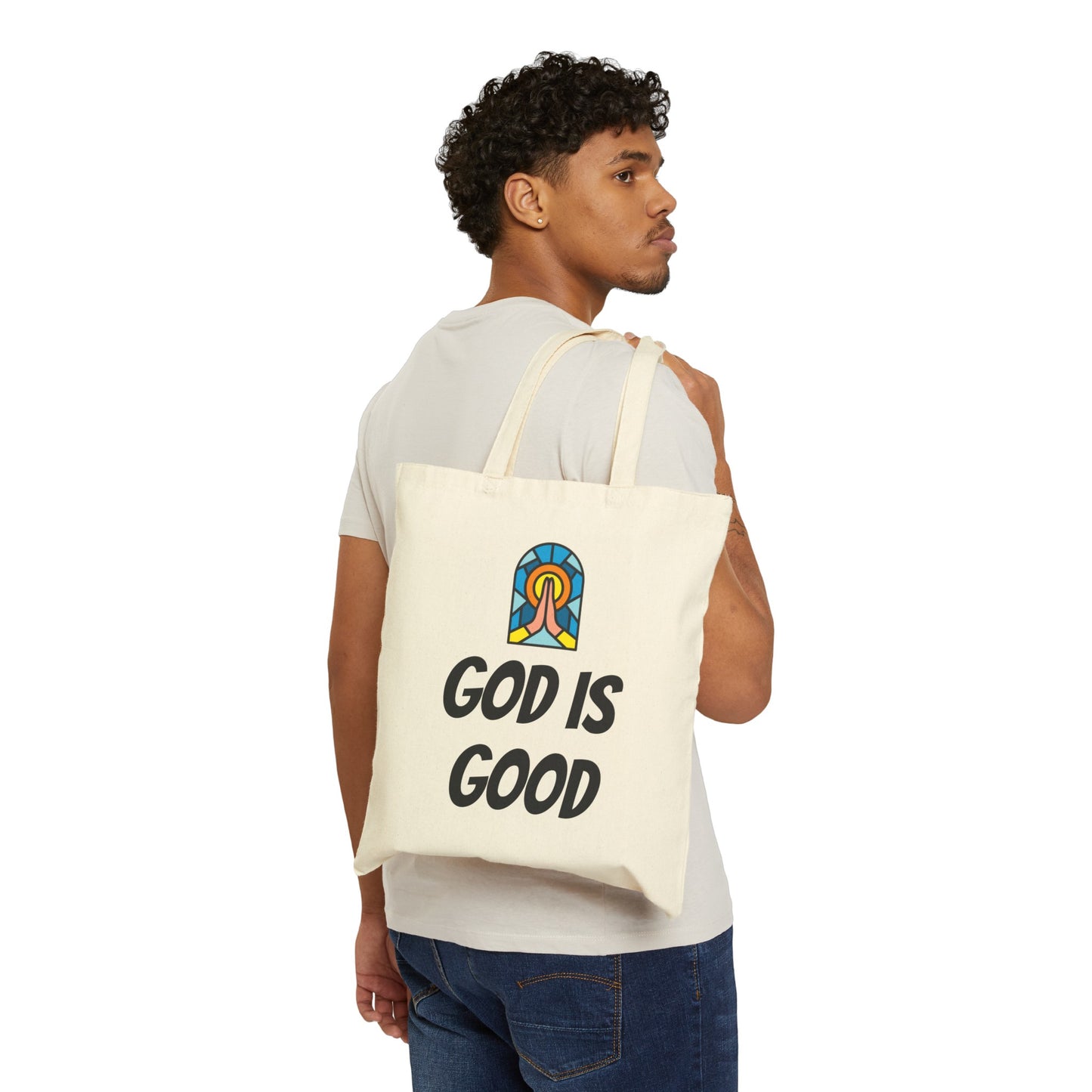 Cotton Canvas Tote Bag - GOOD MORNING JESUS