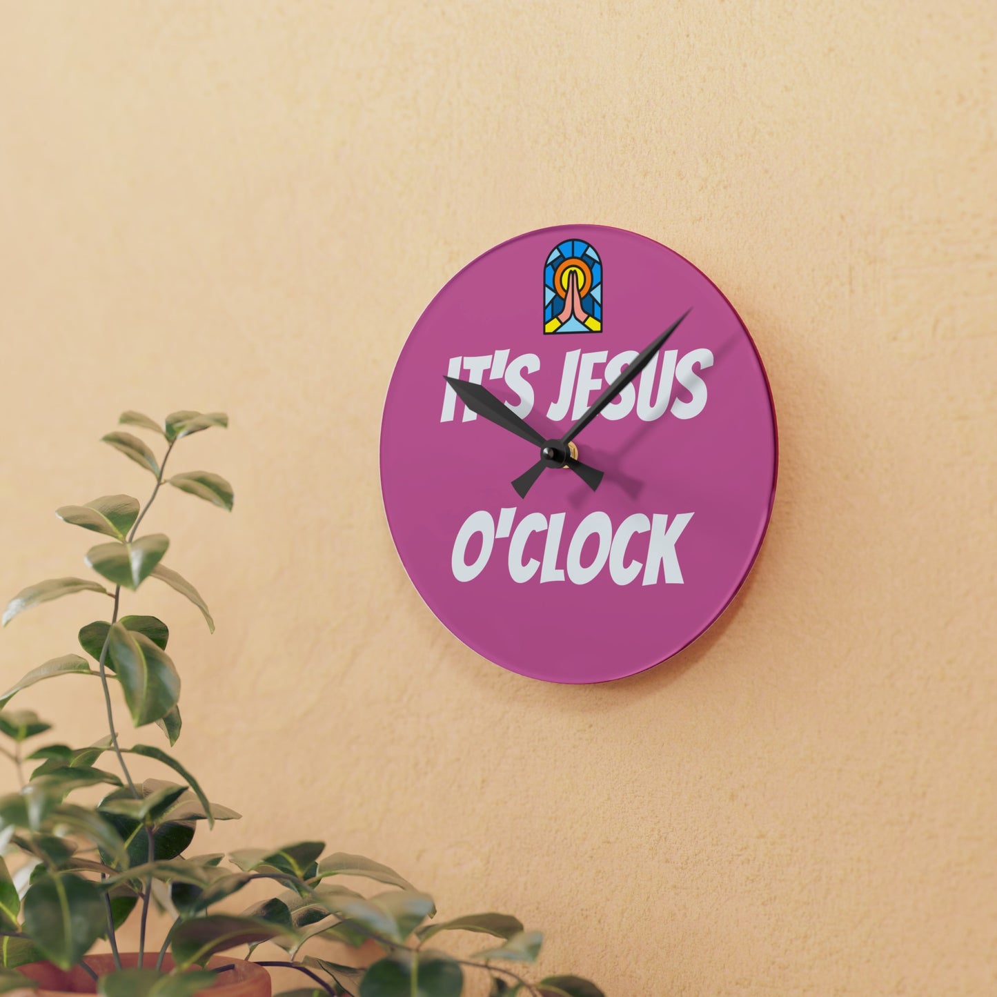 Acrylic Wall Clock - PINK