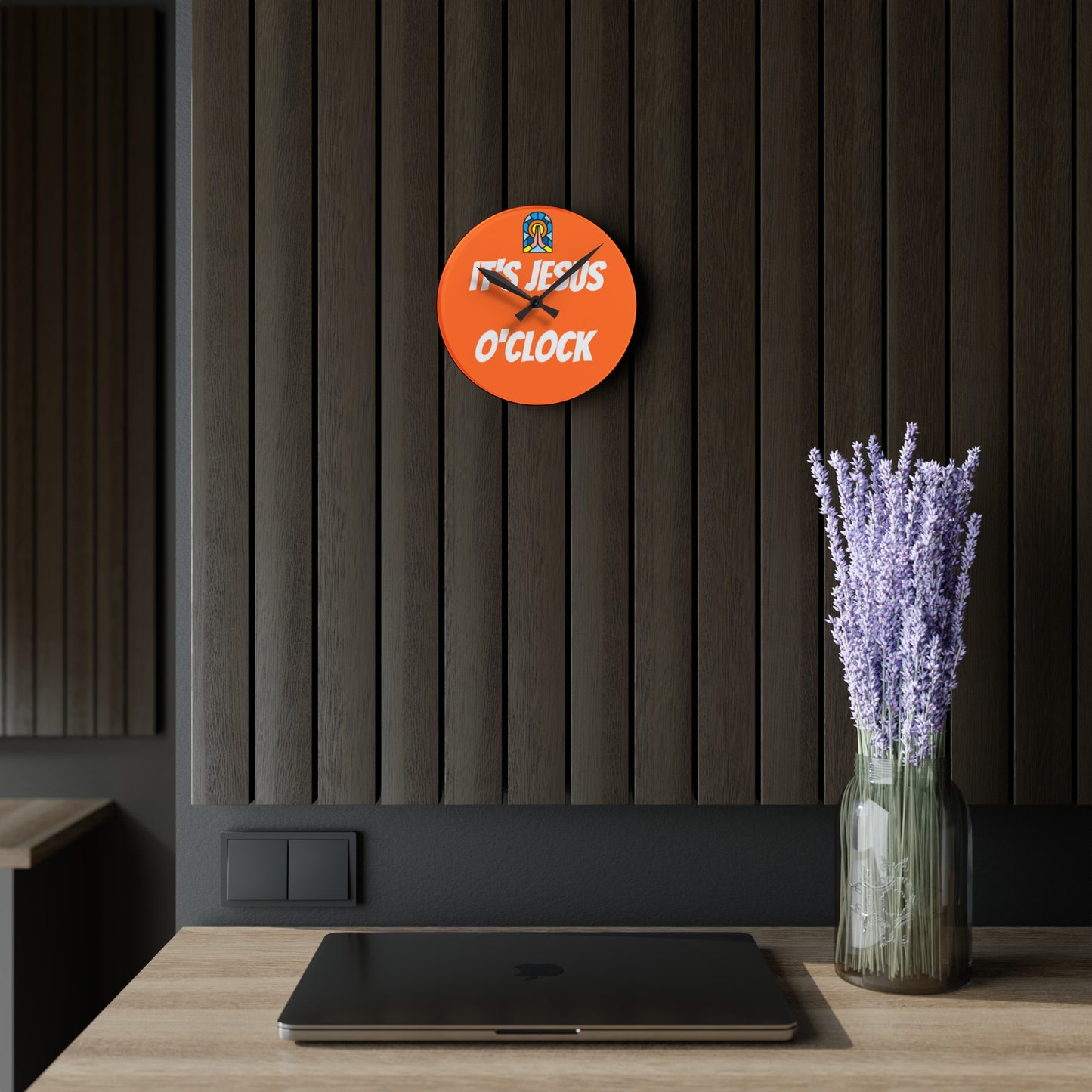 Acrylic Wall Clock - ORANGE