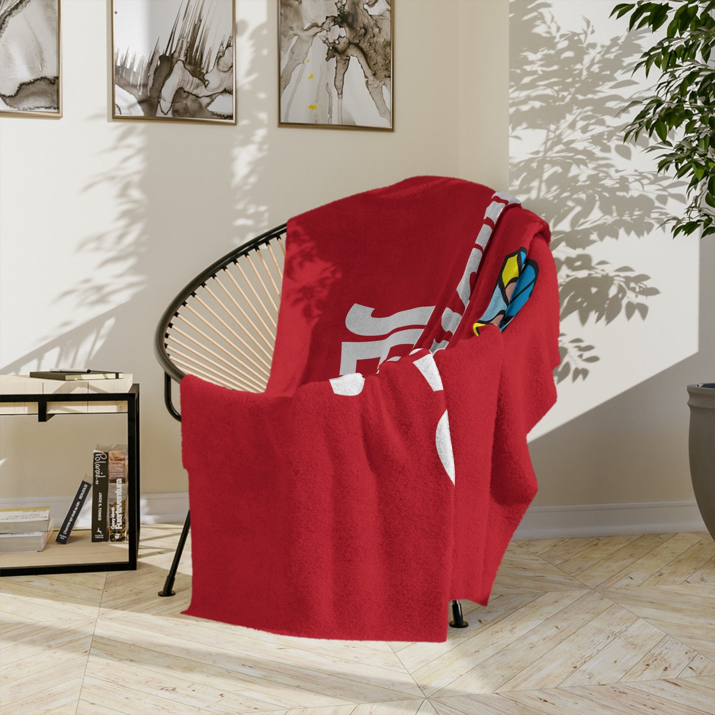Velveteen Microfiber Blanket - RED