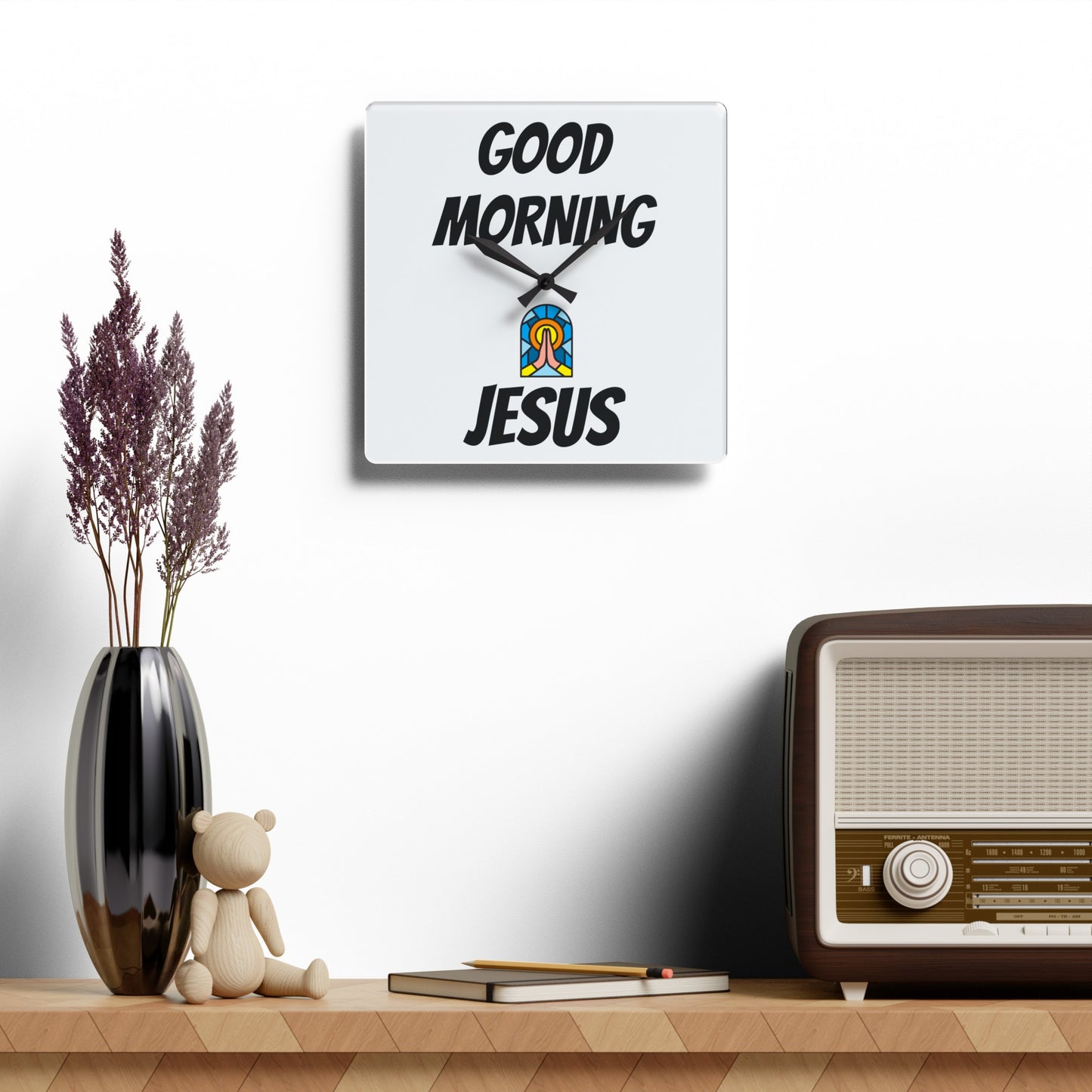 Acrylic Wall Clock - WHITE