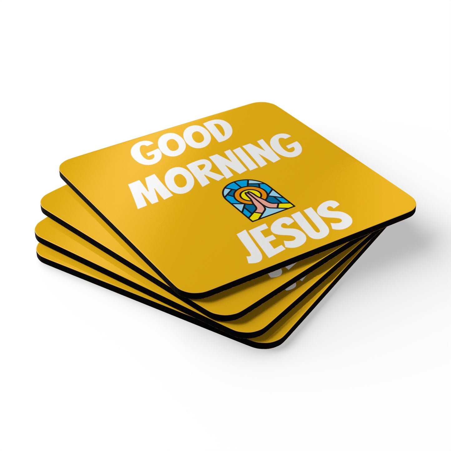 Corkwood Coaster Set - YELLOW
