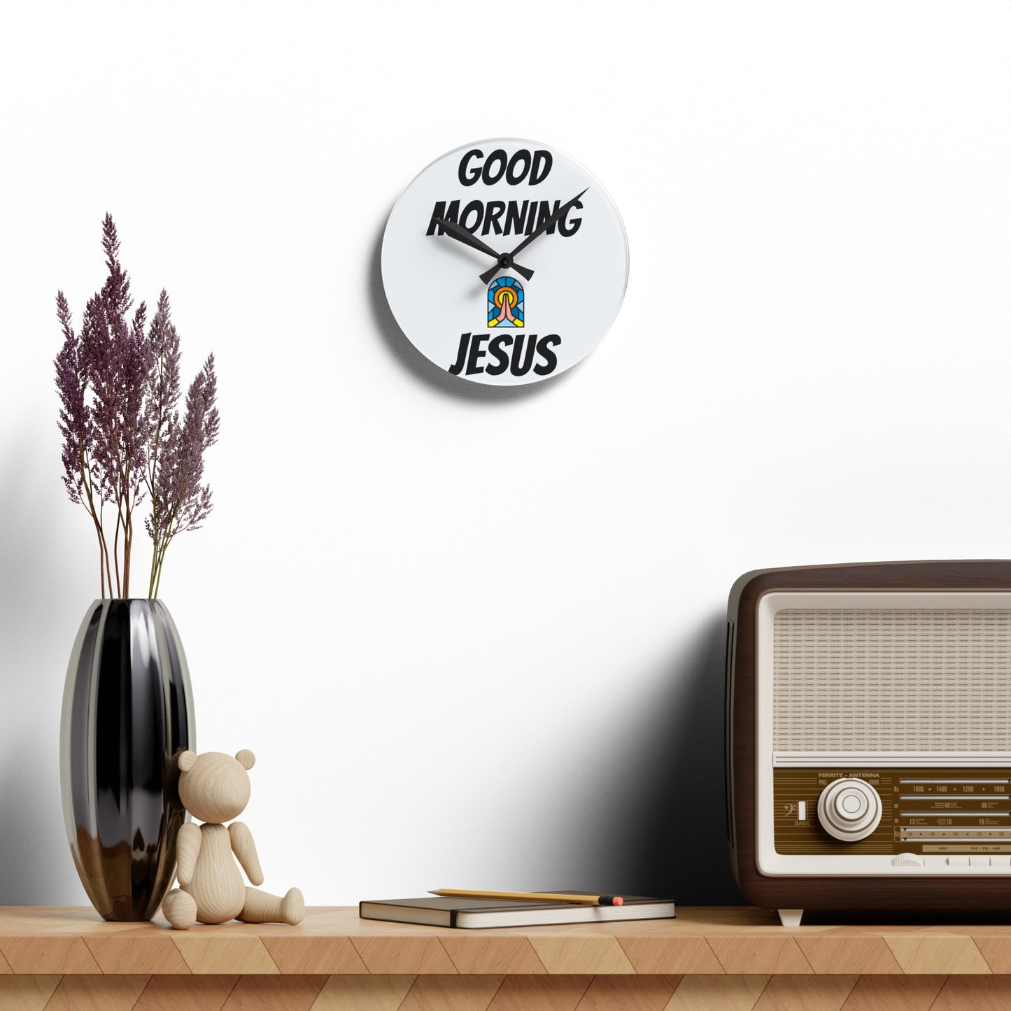 Acrylic Wall Clock - WHITE