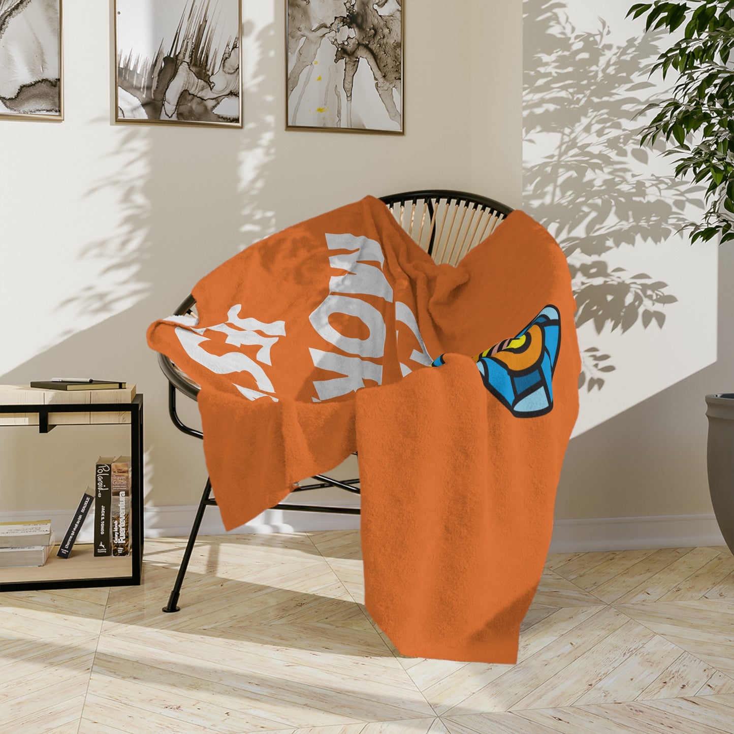Velveteen Microfiber Blanket - ORANGE