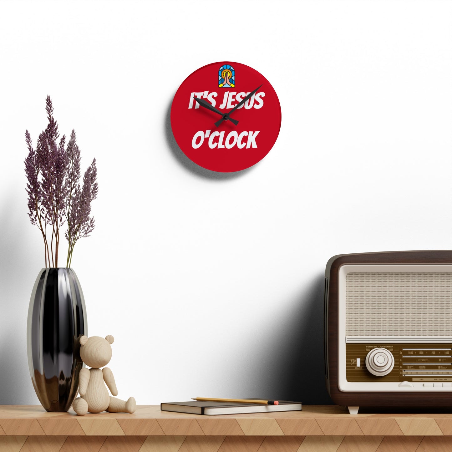 Acrylic Wall Clock - RED