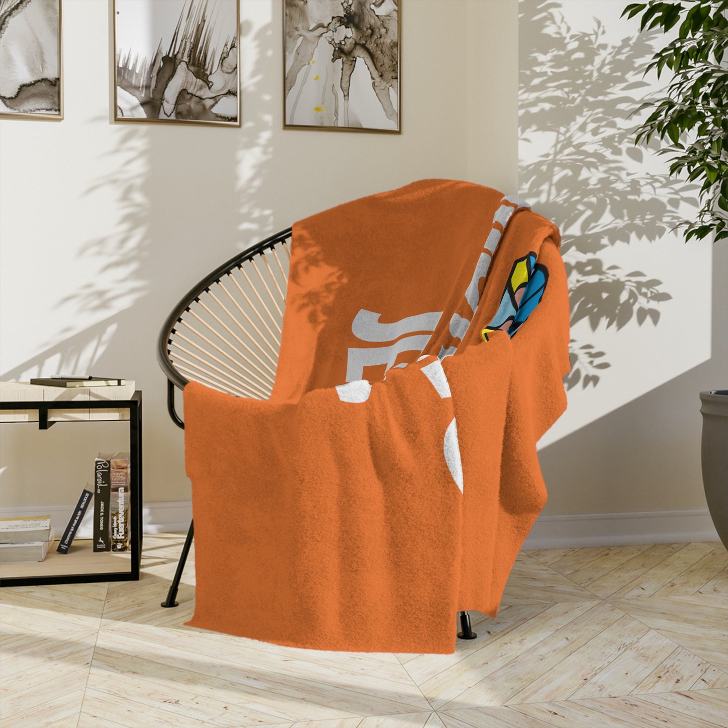 Velveteen Microfiber Blanket - ORANGE