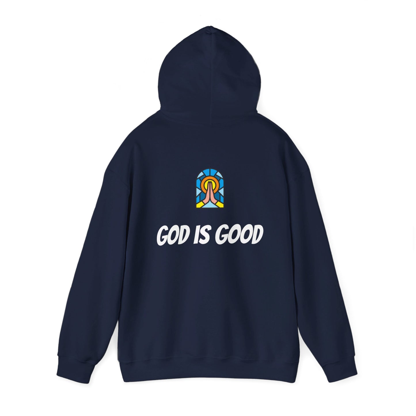 Unisex Heavy Blend™ Hooded Sweatshirt - Black Writing - GOOD MORNING JESUS