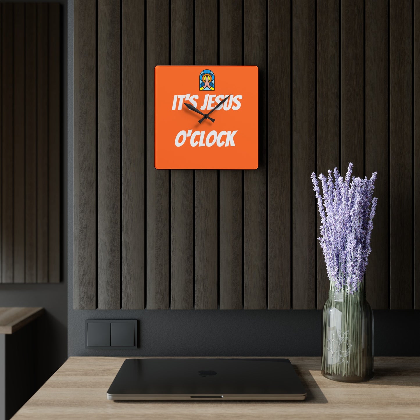 Acrylic Wall Clock - ORANGE