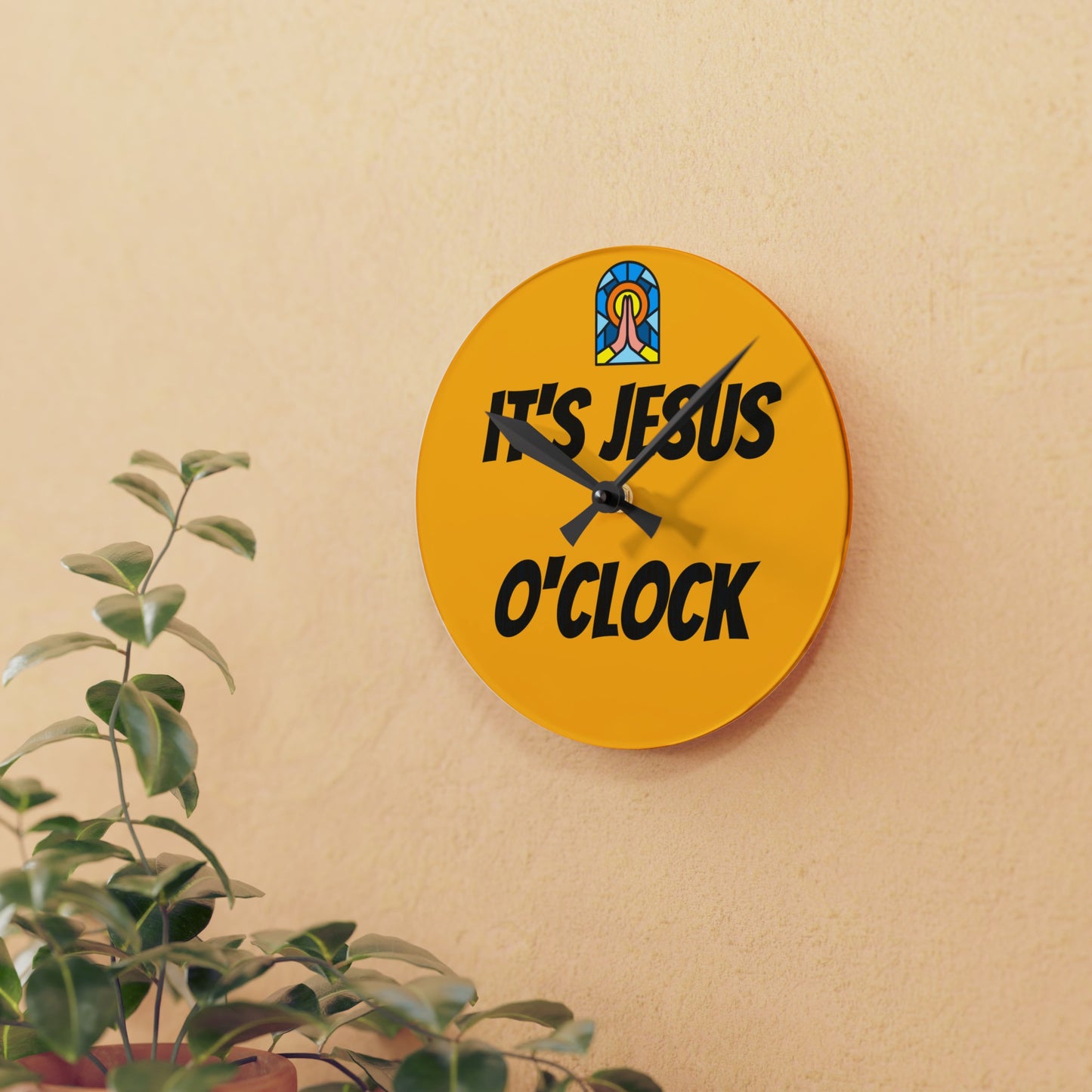 Acrylic Wall Clock - YELLOW